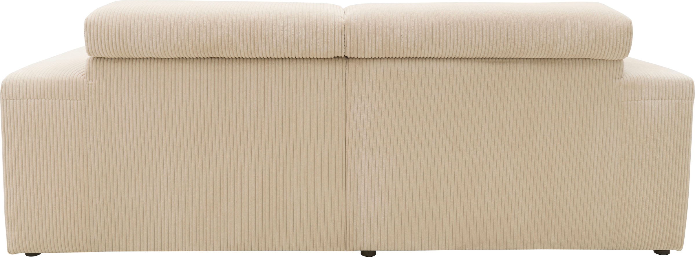 DOMO collection Ecksofa »Brandon B/T/H: 214/100/80 cm, L-Form«, Cord, creme