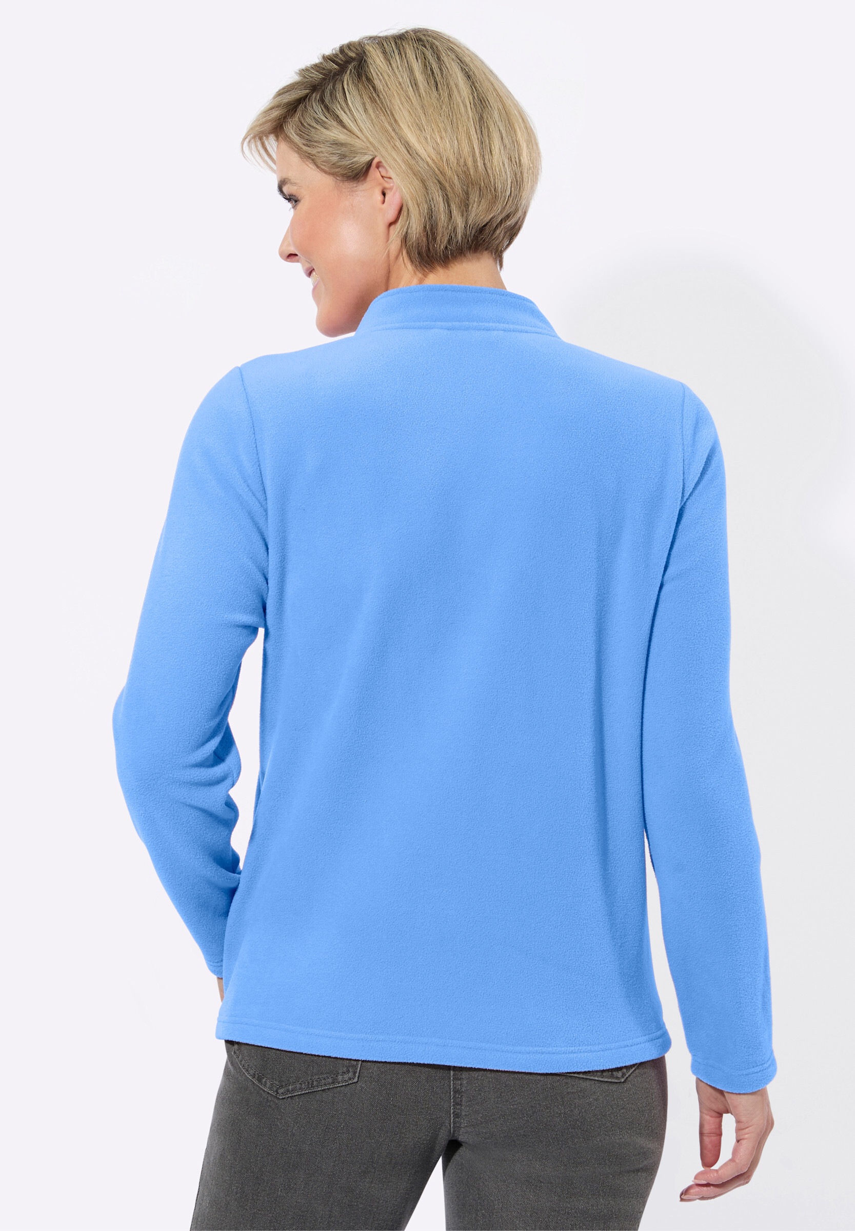Witt Fleeceshirt »Fleece-Shirt Fleeceshirt mit Stehkragen und Druckknöpfen«