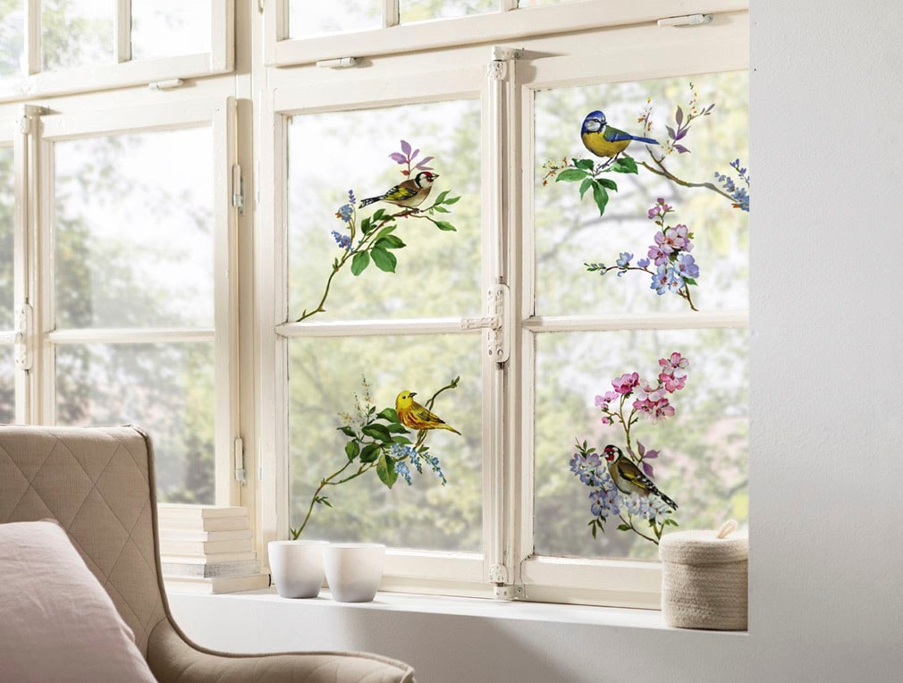 Komar Fensterbild »Wedding Birds«, 31x31 cm (Breite x Höhe), selbsthaftend