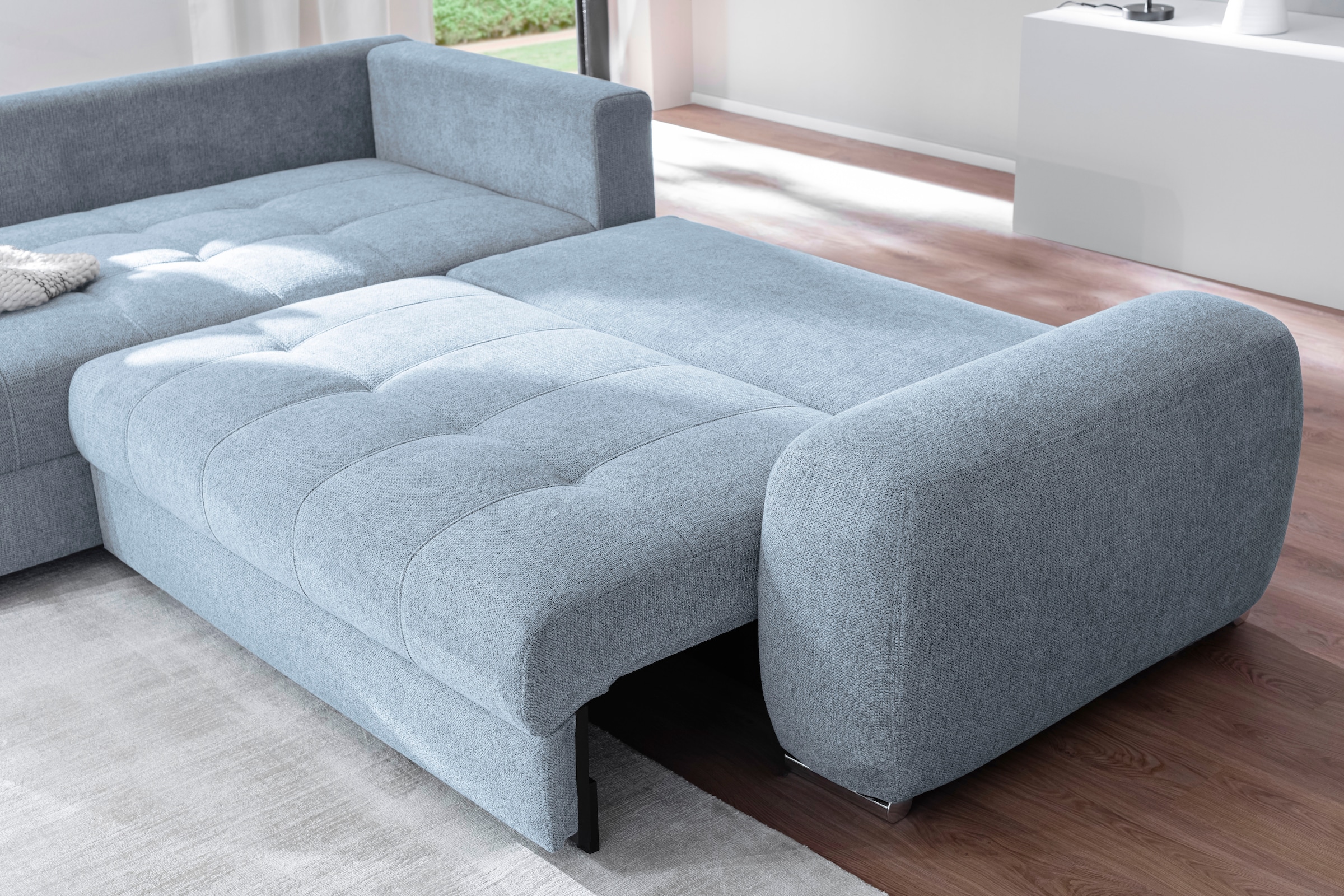 Mr. Couch Ecksofa »Mykonos, L-Form, Dauerschläfer« mit DuraSpring-Taschenfederkern bis 140 kg belastbar