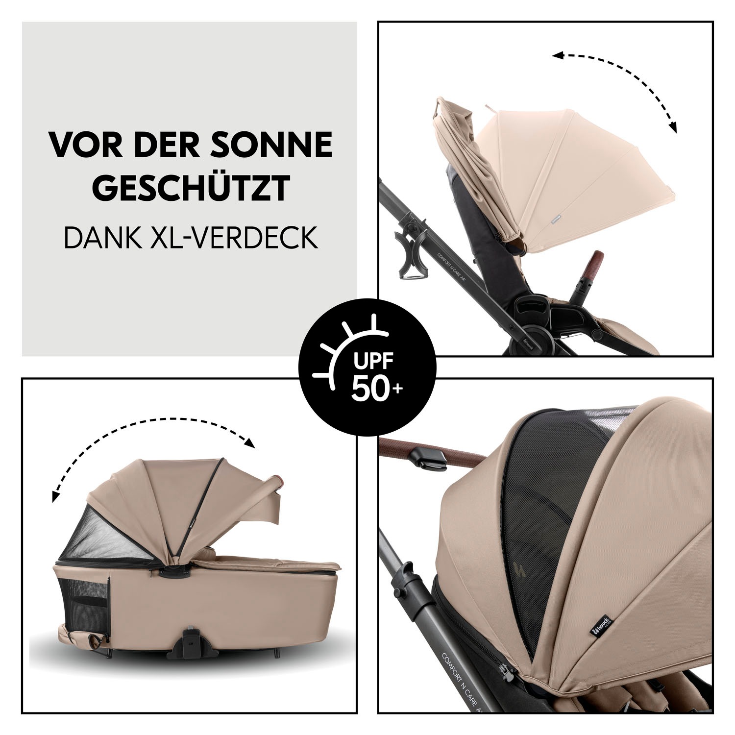 Hauck Kombi-Kinderwagen »Comfort N Care Air«, 22 kg, Belastbarkeit bis 22 kg
