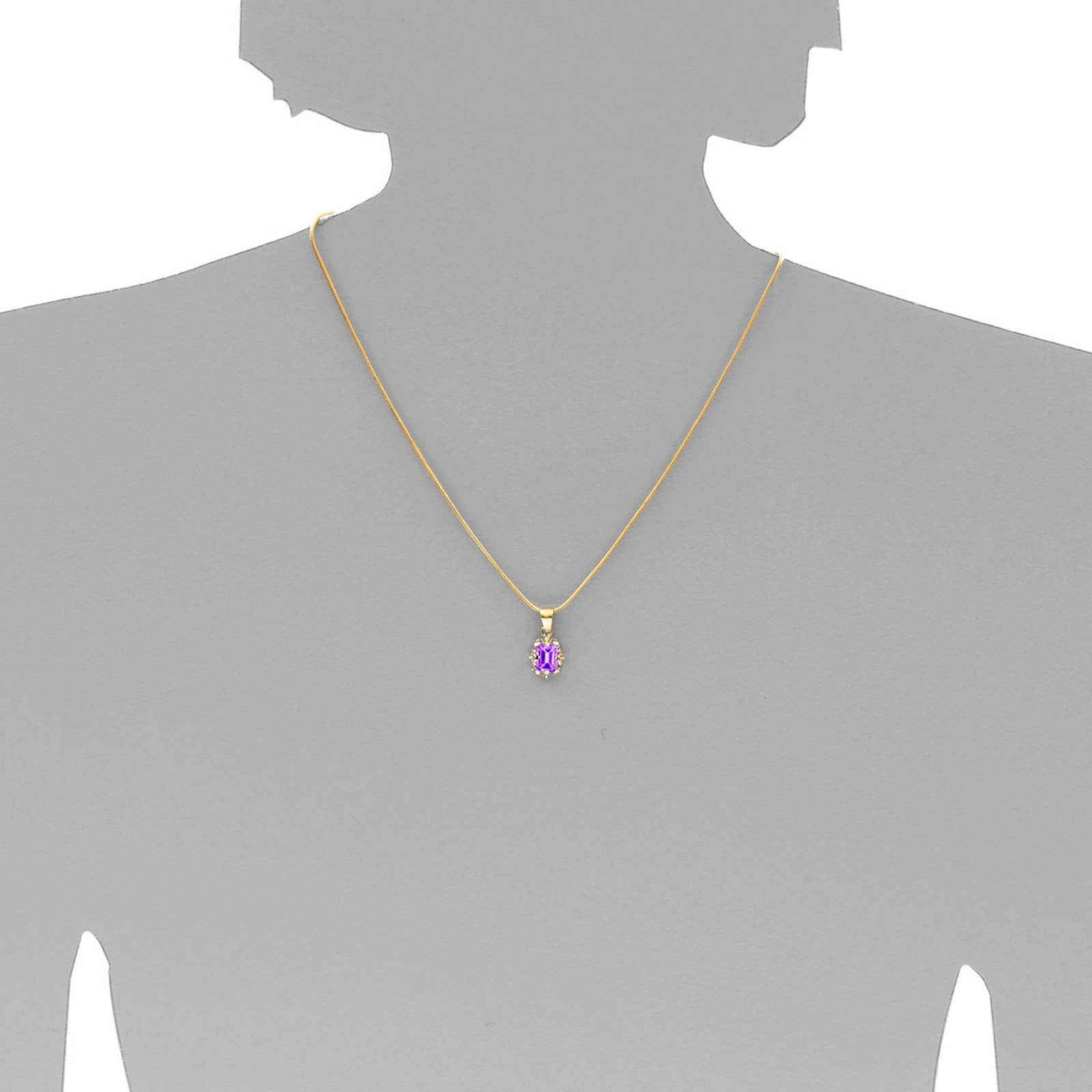 OSTSEE-SCHMUCK Kettenanhänger »- Annerose 8x6 mm - Gold 333/000 - Amethyst«