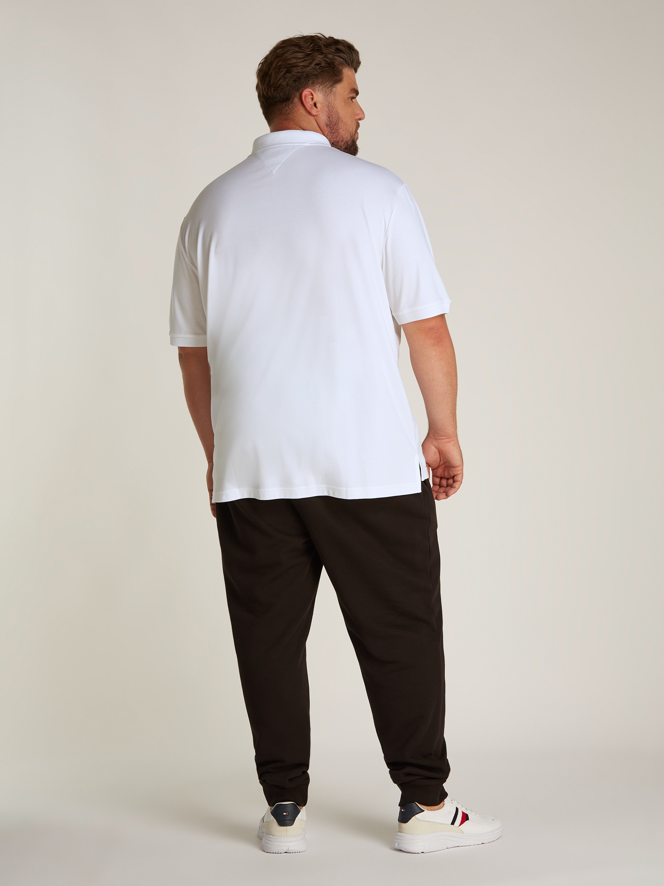 Tommy Hilfiger Big & Tall Poloshirt »BT-LIQUID COTTON ESSENTIAL POL-B«, in Großen Größen, Logostickerei