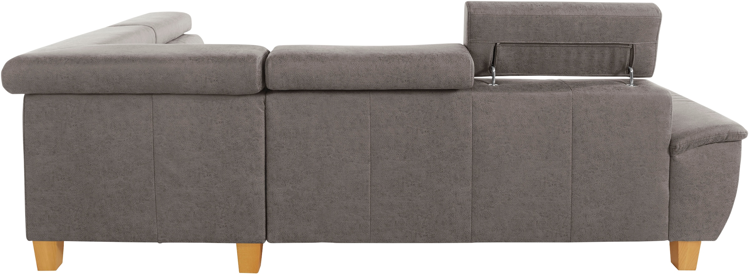 exxpo - sofa fashion Ecksofa »Enya, L-Form«, mit Kopfteilverstellung, wahlweise Bettfunktion u. Bettkasten