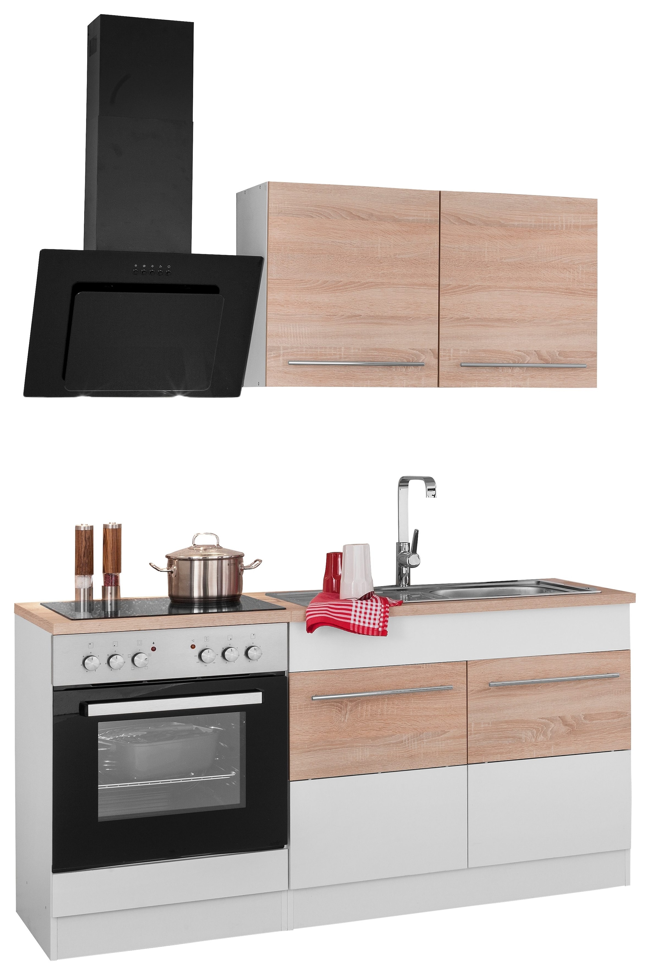 KOCHSTATION Küchenzeile »KS-Trient« Breite 160 cm, mit E-Geräten