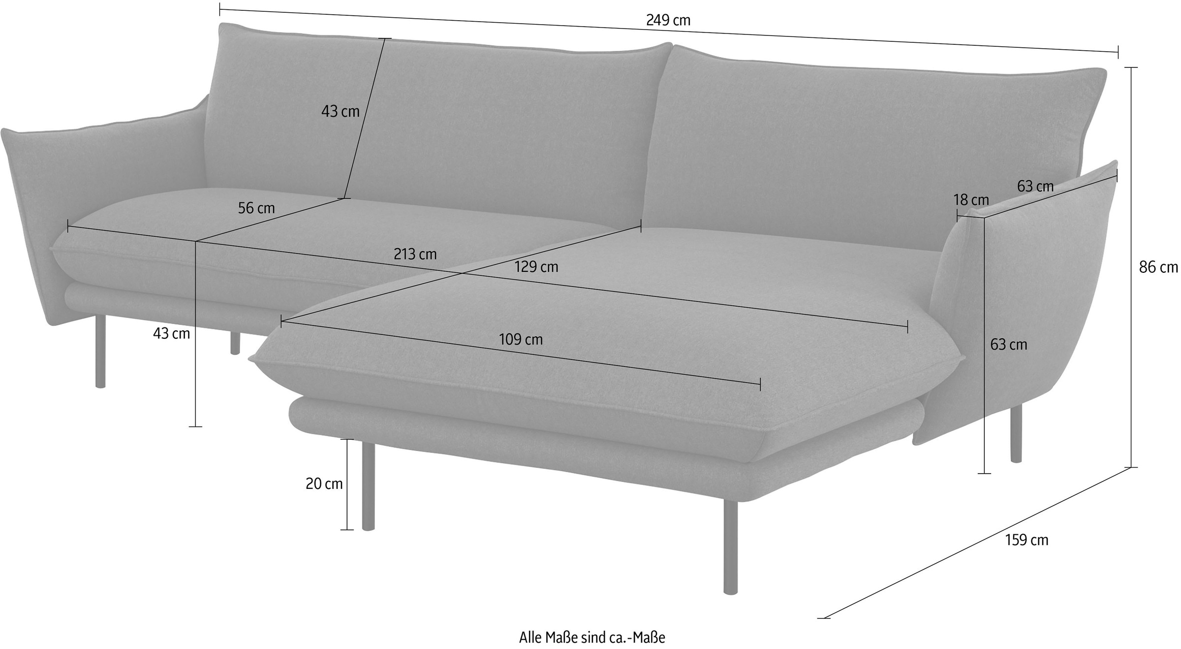 Home affaire Ecksofa »Stine L-Form« Besonderes Design durch Kissenoptik und Keder, by Morten Georgsen