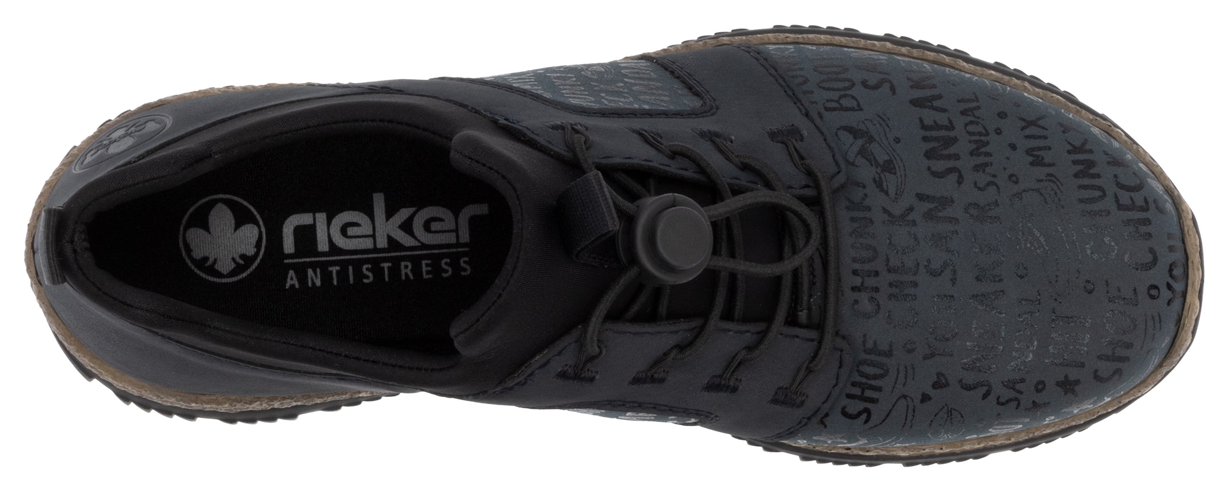 Rieker Slip-On Sneaker, Schlupfschuh, Freizeitschuh, Halbschuh mit praktischen Anziehlaschen