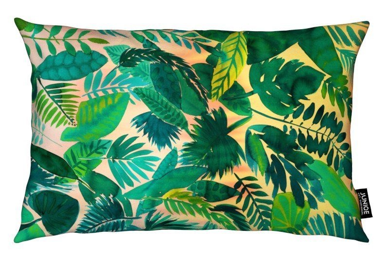 Juniqe Dekokissen »Jungle Leaf«, Weiches, allergikerfreundliches Material