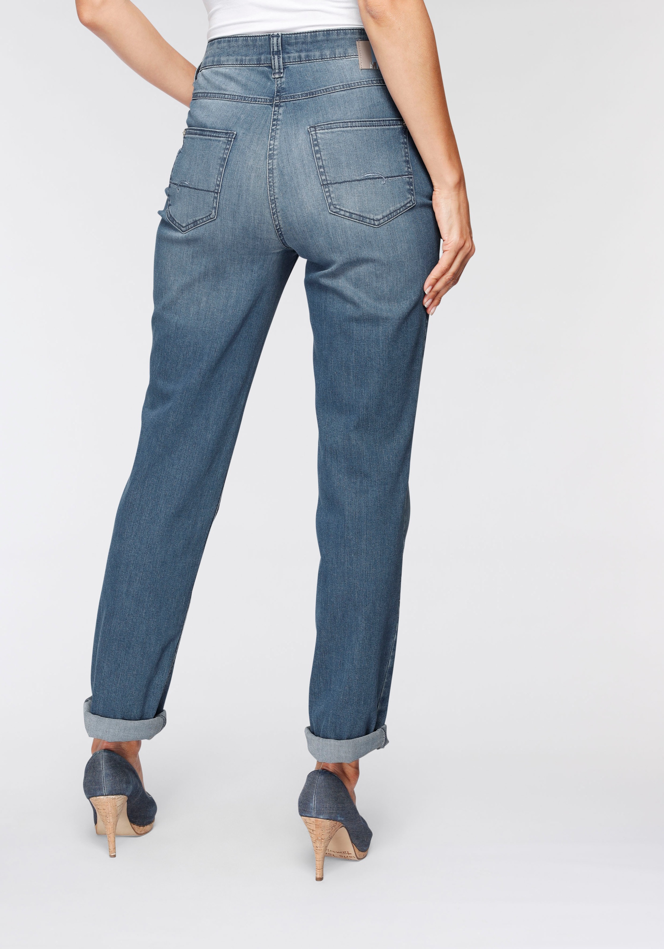 Shop geschnitten Online Stretch-Jeans Gerade »Melanie«, MAC im OTTO bestellen