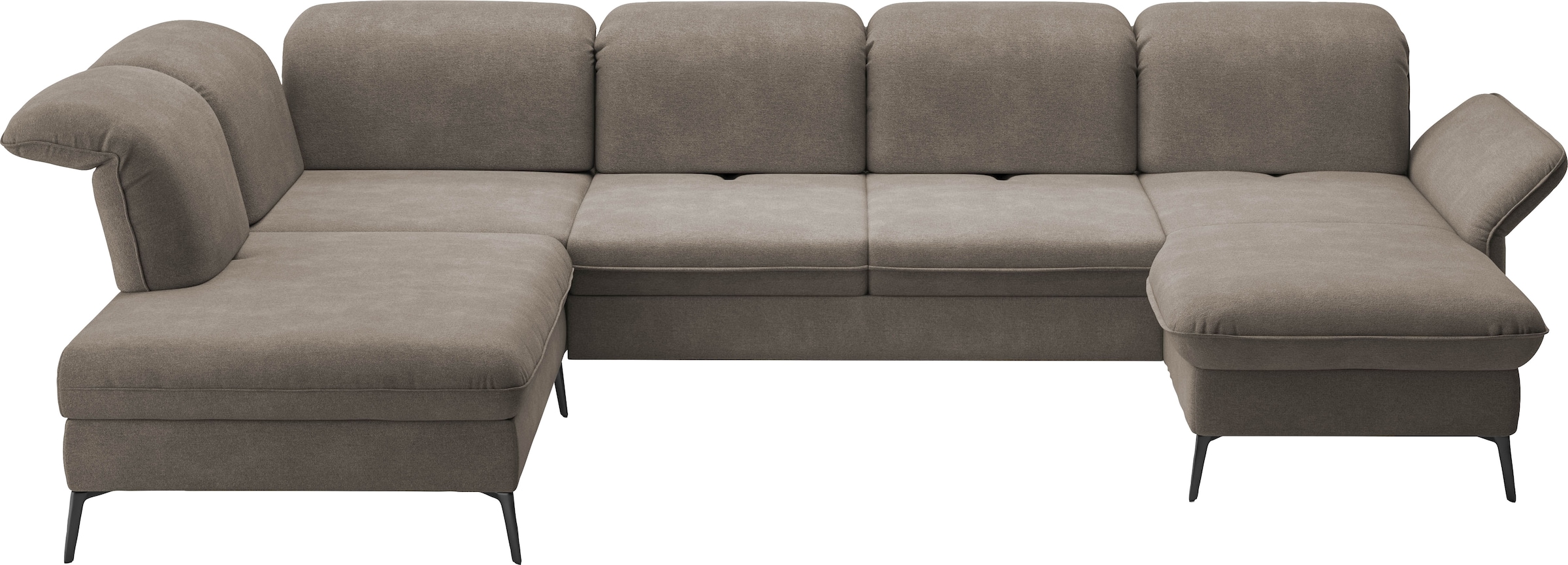 sit&more Wohnlandschaft »Emely, inkl. Sitztiefenverstellung«, wahlweise mit Bettfunktion,Bettkasten,Kopf- & Armteilverstellung