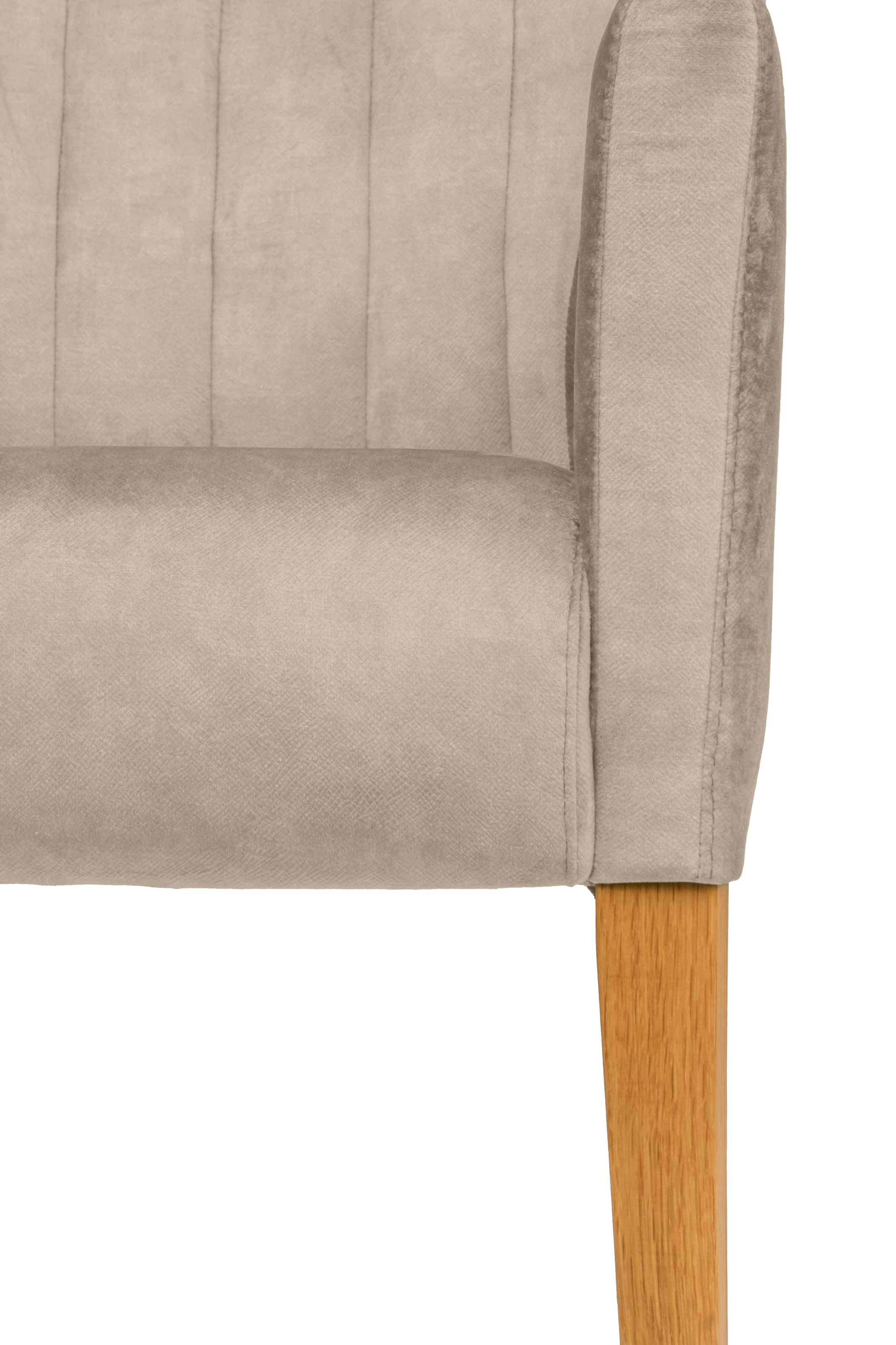Home affaire Armlehnstuhl »King«, 1 St., Luxus-Microfaser Lederoptik, Esszimmerstuhl, Beingestell Massivholz Eiche oder Buche wengefarben