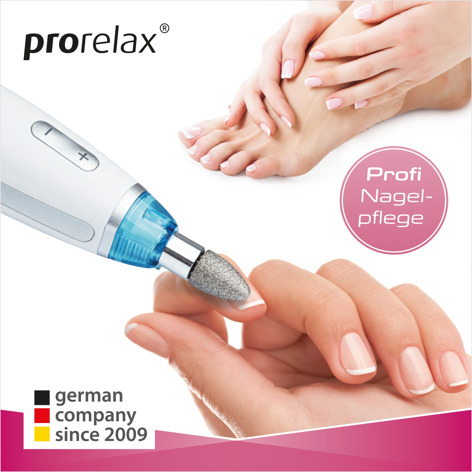 prorelax Maniküre-Pediküre-Set »41540 Perfect«, 5 Aufsätze, Mit Aufbewahrungstasche