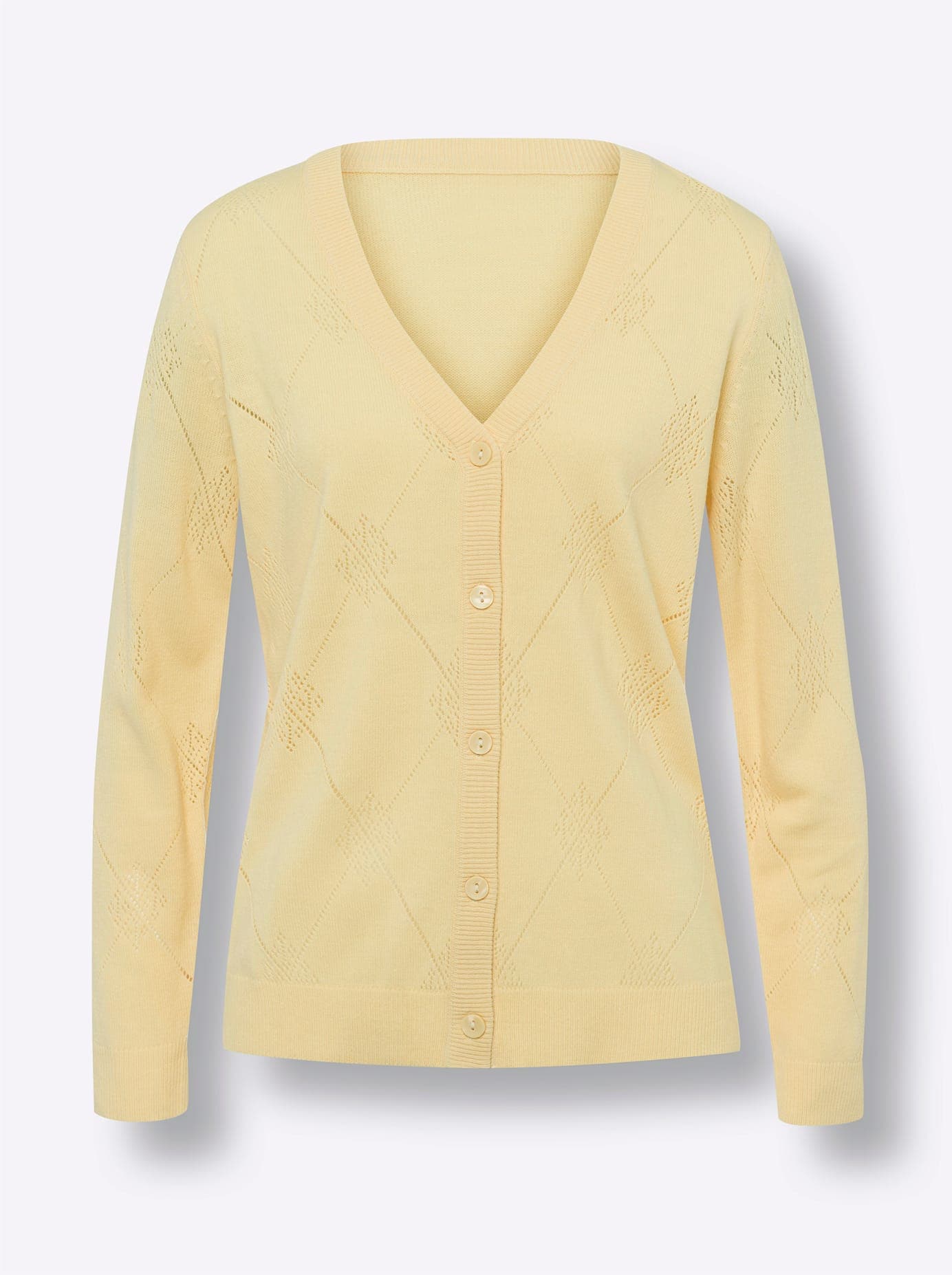 Classic Basics Ajourstrickjacke