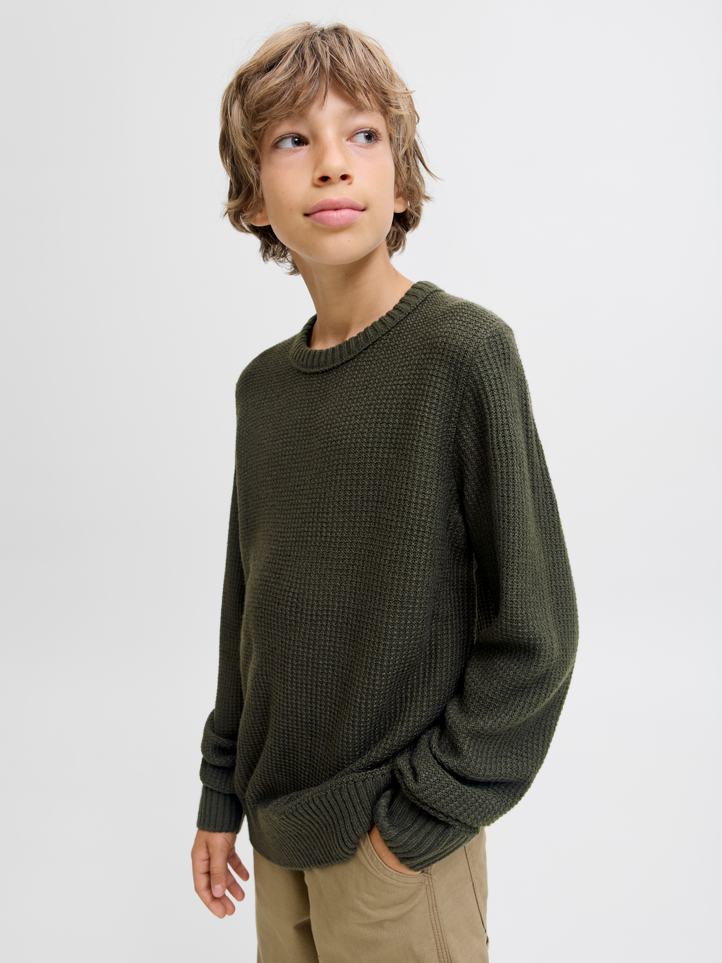 Jack & Jones Junior Rundhalspullover »JJROY KNIT CREW NECK AW25 JNR«
