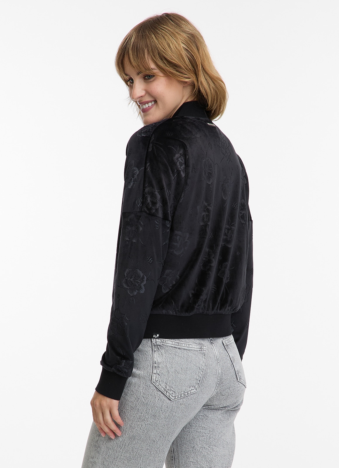 Ragwear Sweatjacke »DORON VELVET« weiche Samt Optik