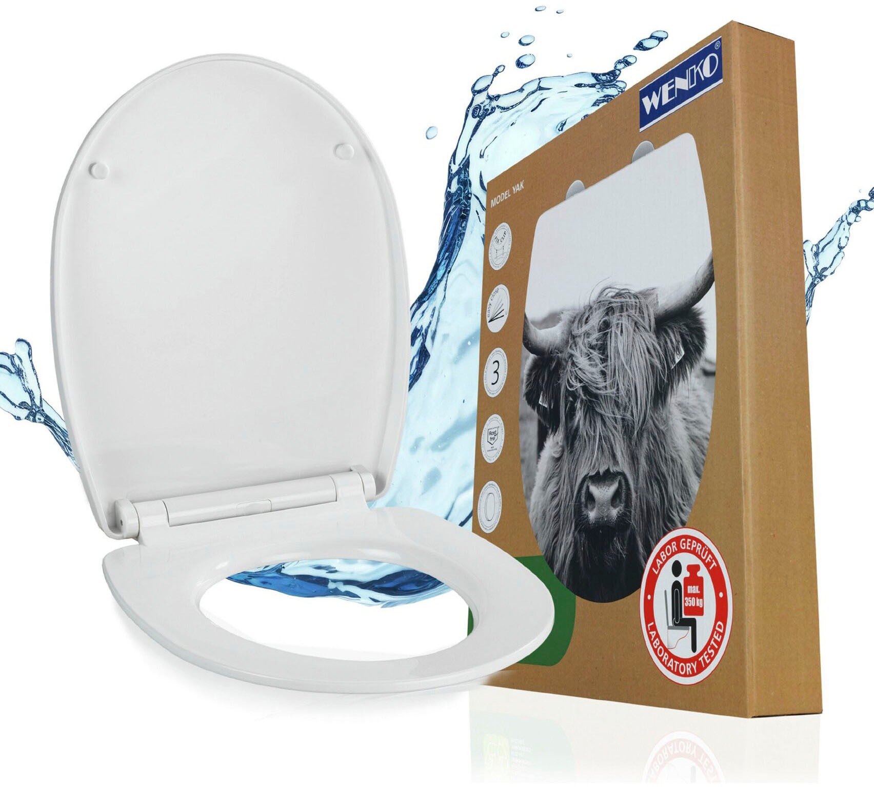 WENKO WC-Sitz »Yak« mit Softclose, aus Thermoplast