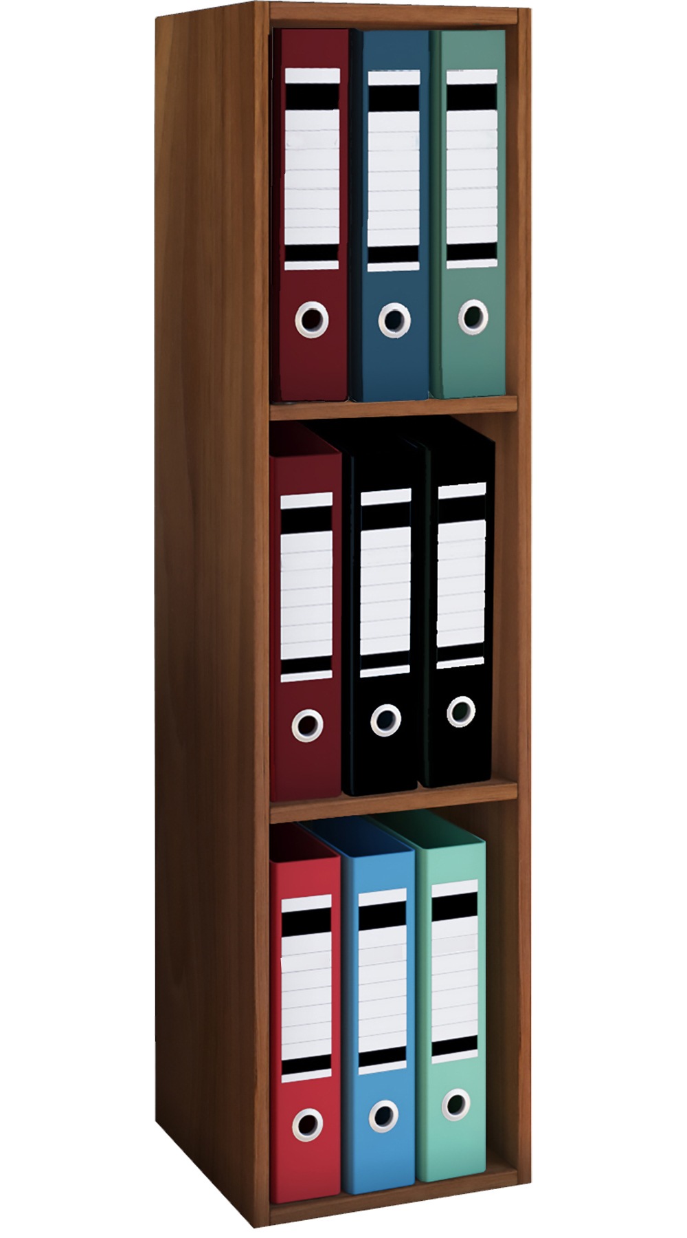 VCM Aktenregal »VCM Holzregal stehend | platzsparender Aktenschrank | Maße: H. 107 x B. 34 x T. 30 cm | Elegantes Regal stehend | Büroregal ¿ Offas 3 Fach«