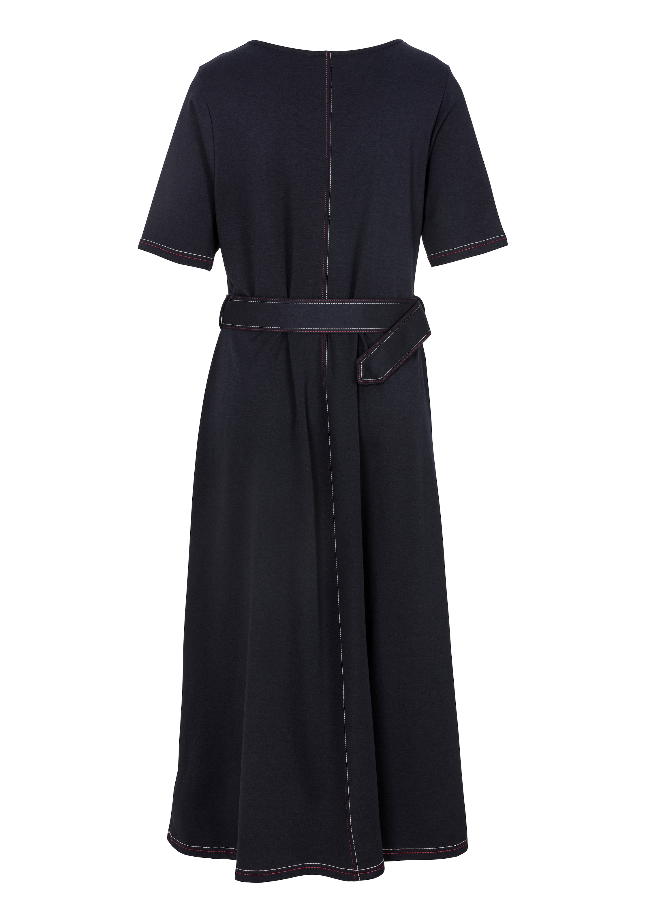 Tommy Hilfiger Curve Blusenkleid »CRV SCP NK BELT MIDI DRS 1/2SLV«, Große Größen