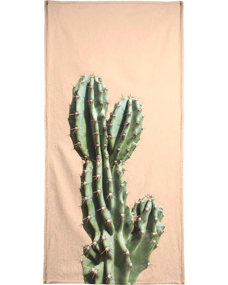 Juniqe Handtuch »Cactus 01«, (1 St.), Weiche Frottee-Veloursqualität