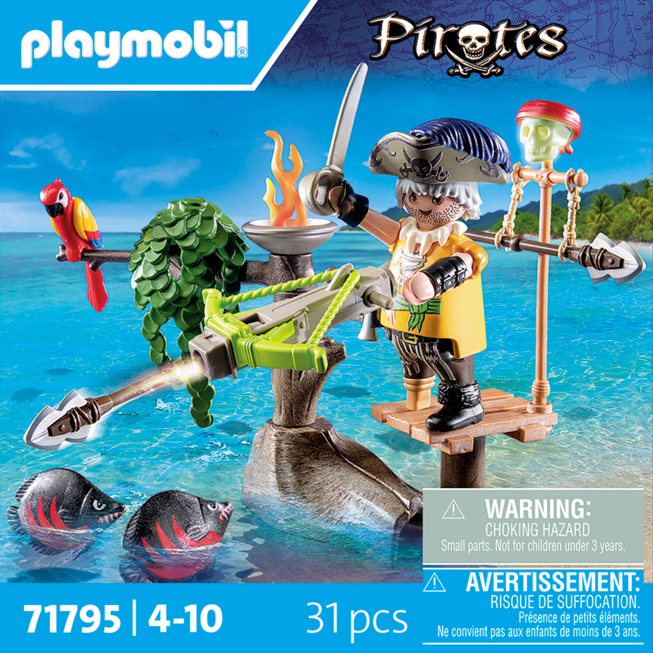 Playmobil® Konstruktions-Spielset »Pirat mit Balliste (71795), Playmobil Pirates«, (31 St.)