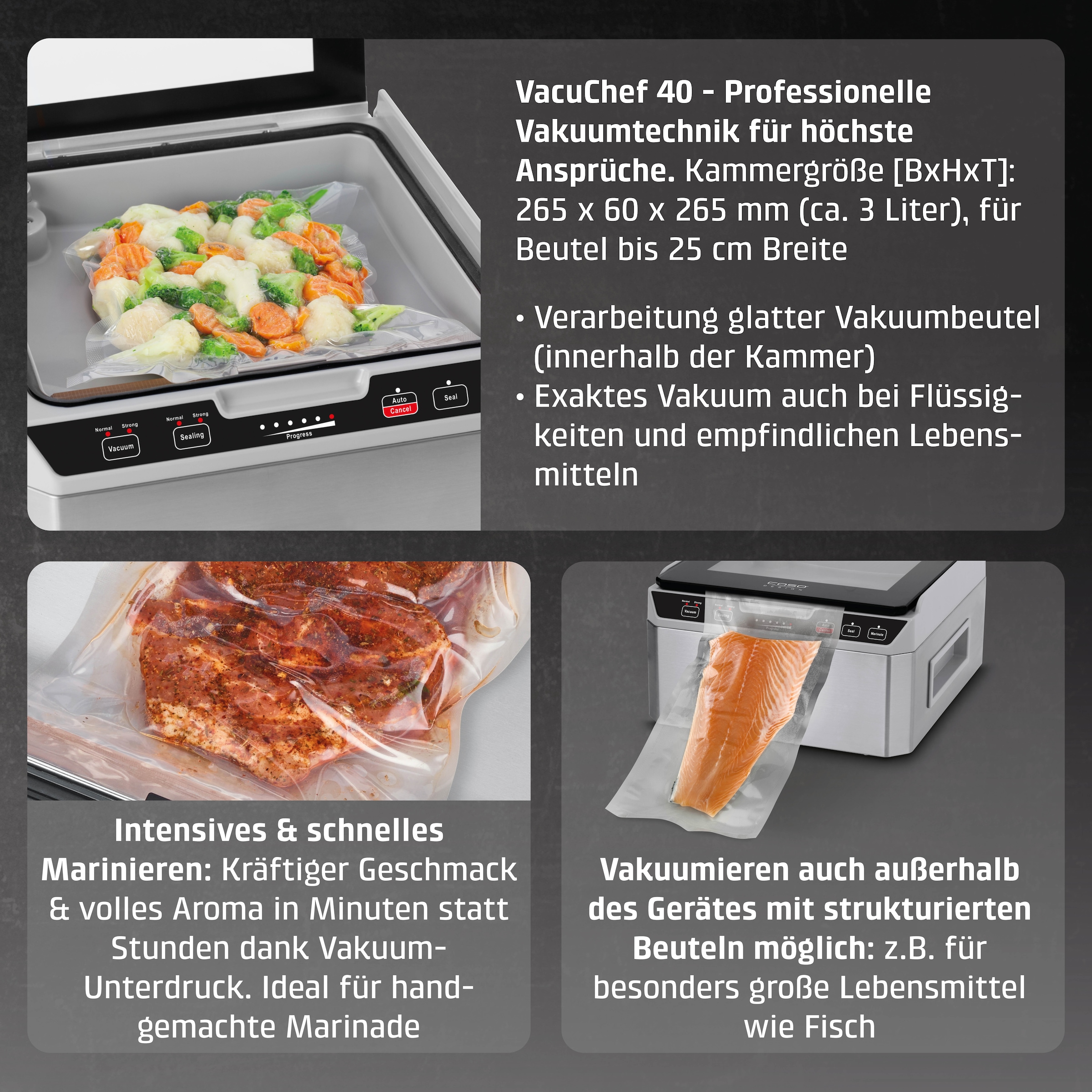 Caso Vakuumierer »1417 VacuChef 40« 280 W