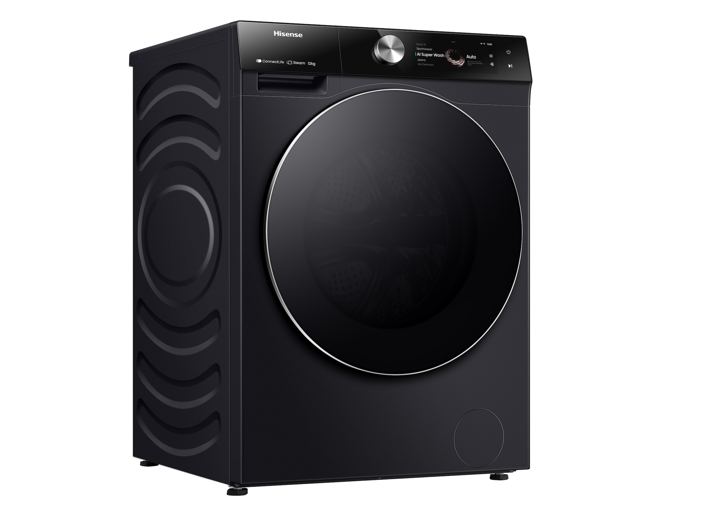 Hisense Waschmaschine »WF7S1247BB«, 12 kg, 1400 U/min, Dynamisches TFT-Touch-Display