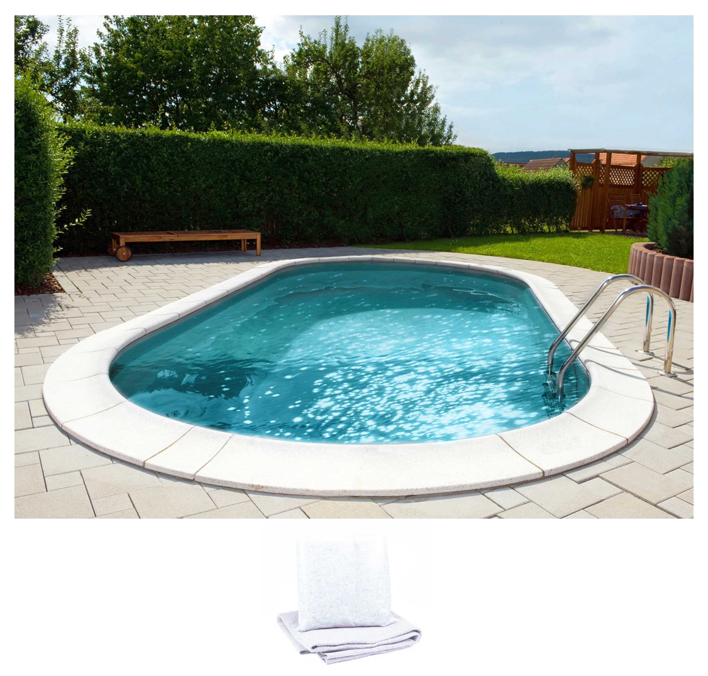 BWT MY POOL Ovalpool, (Set, 2 tlg.), BxLxH: 400x800x150 cm