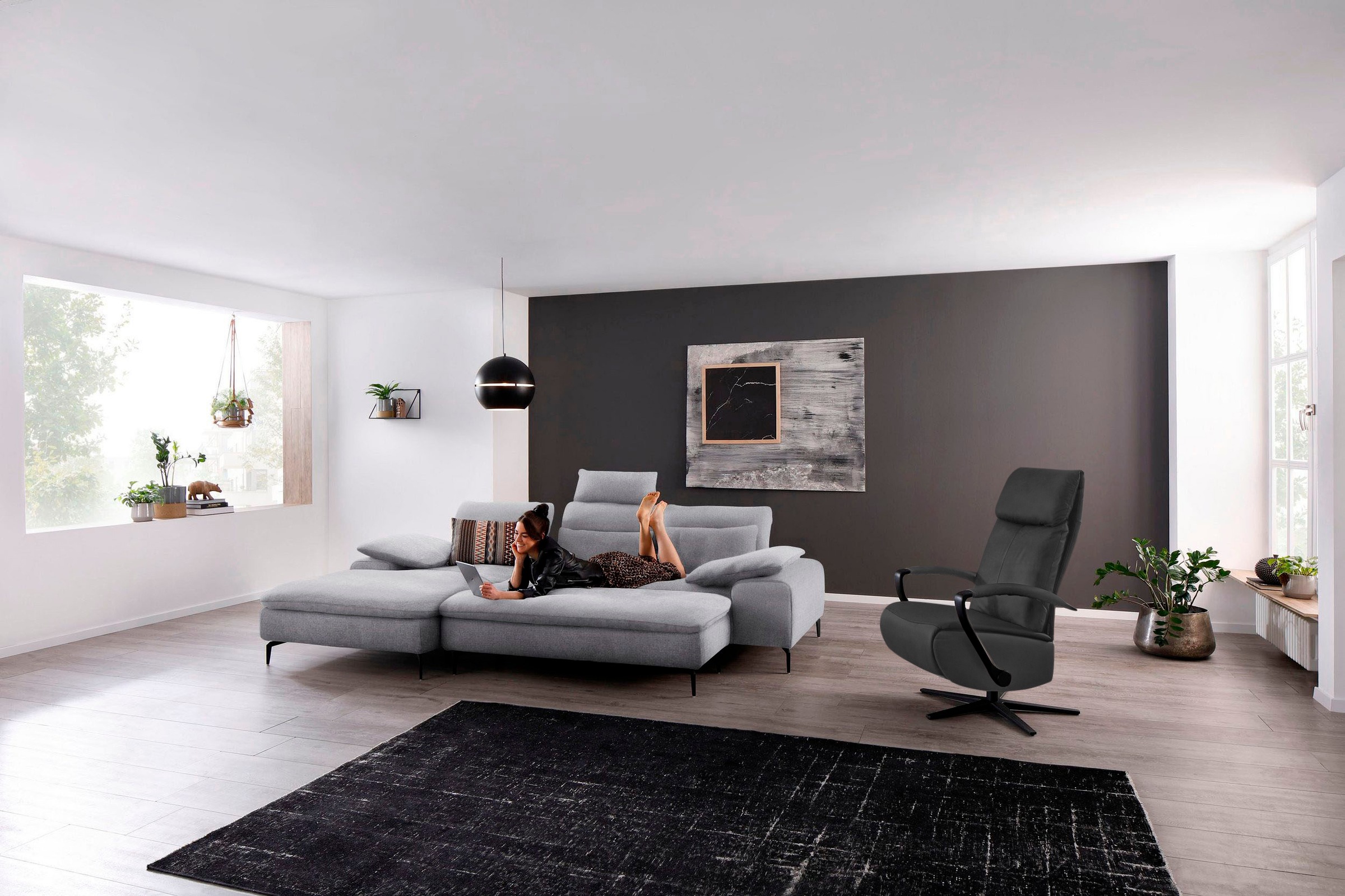 W.SCHILLIG Relaxsessel »rumbaa« wahlweise mit Doppelmotor, in Größen S, M & L, mit 5-Sternfuß