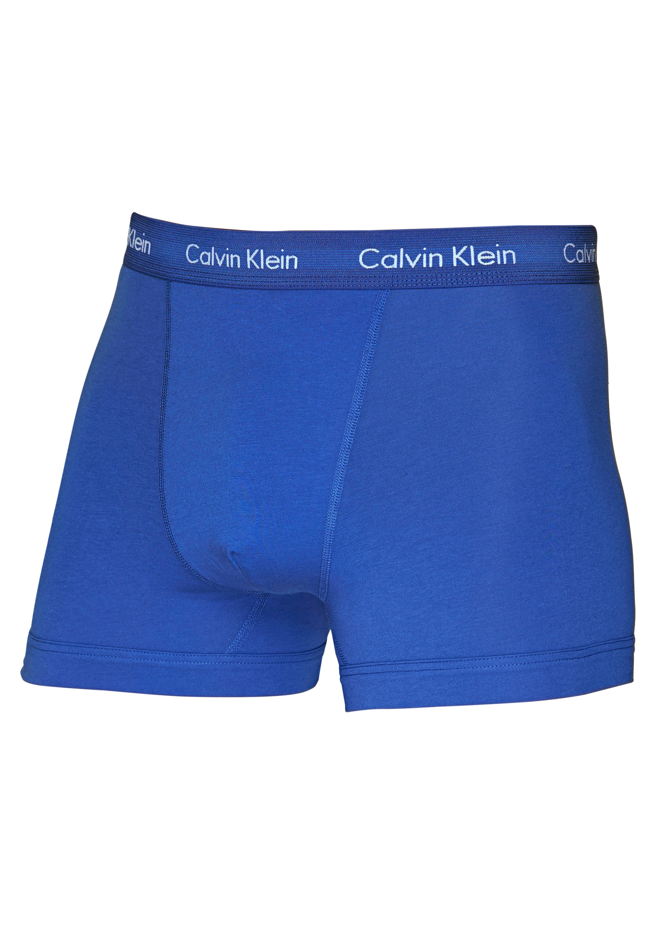 Calvin Klein Underwear Trunk, (3 St.), in blautönen mit Logo-Elastikbund