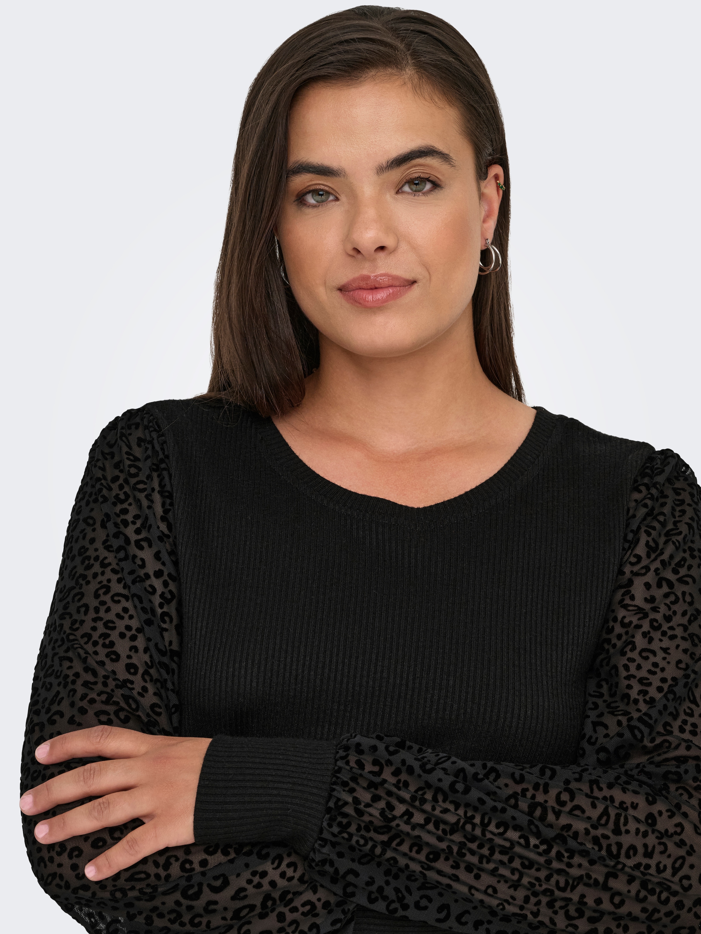 ONLY CARMAKOMA Langarmshirt »CARVELENA L/S O-NECK BLOUSE JRS«