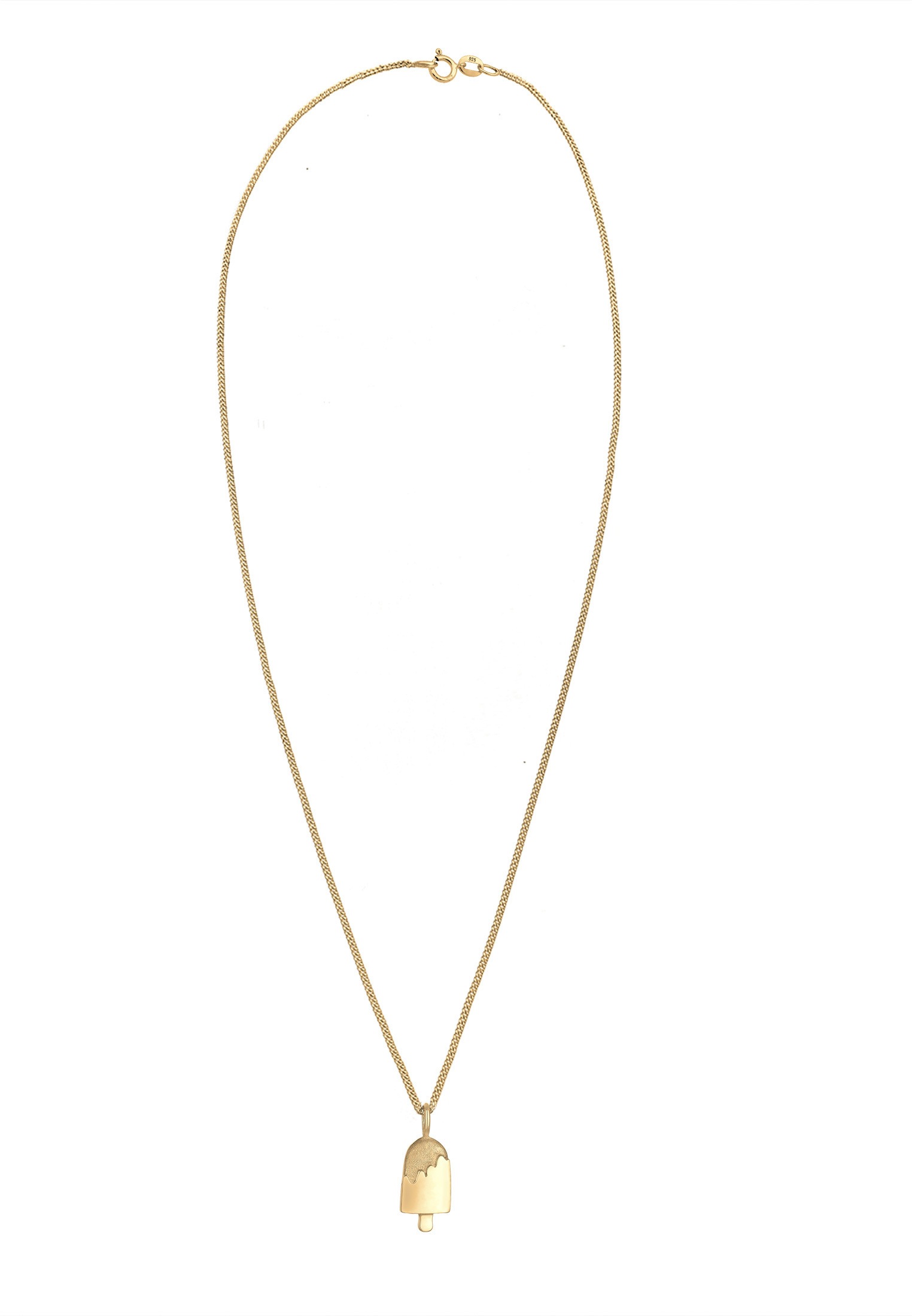 Elli Kette mit Anhänger »Halskette Anhänger Candies Eis 925 Sterling Silver Gold-plated«