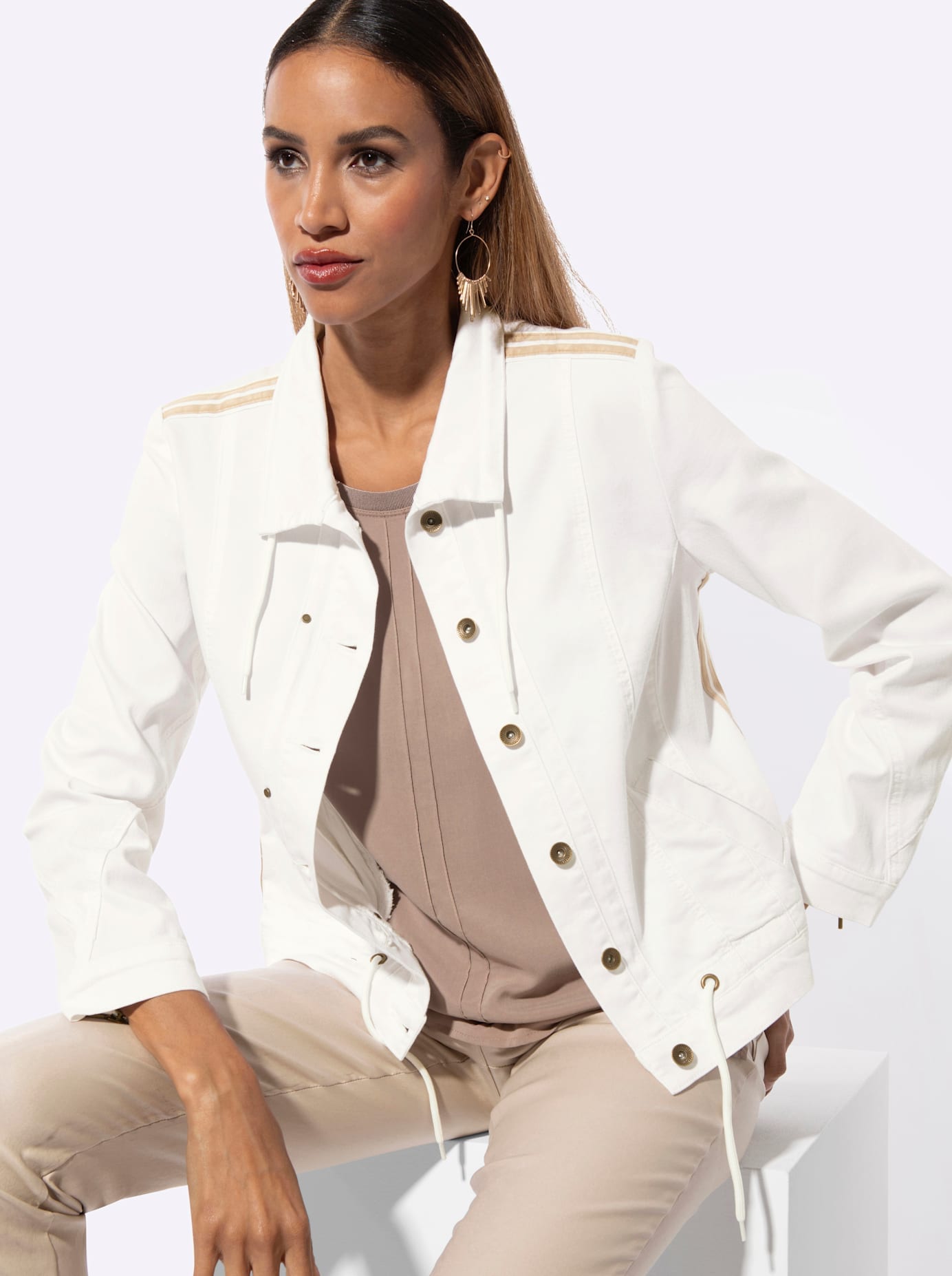 creation L Jeansblazer »Baumwoll-Lyocell-Jeansjacke«