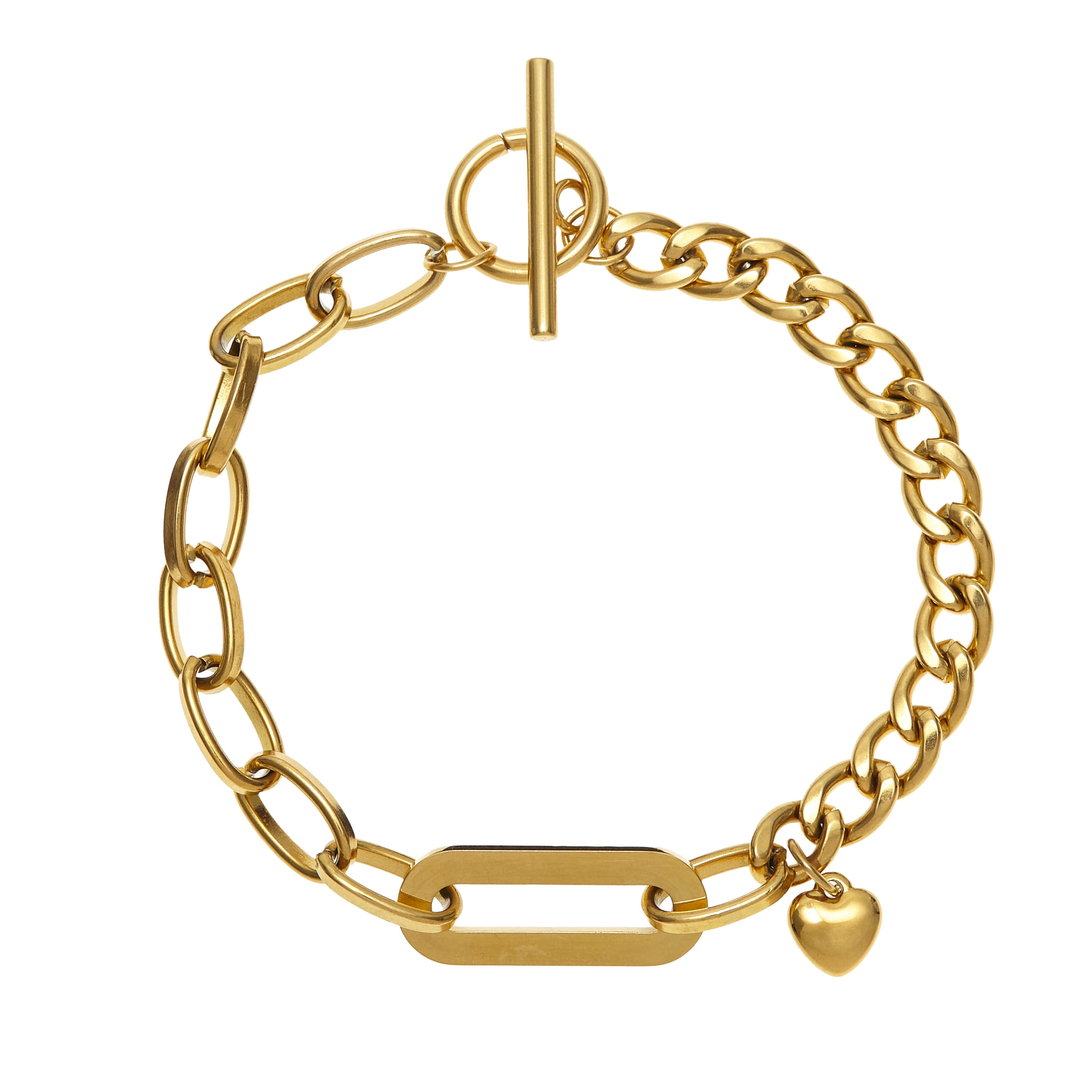 LASCANA Armband »Chunky Armkette« NEU Mit Herz Anhänger