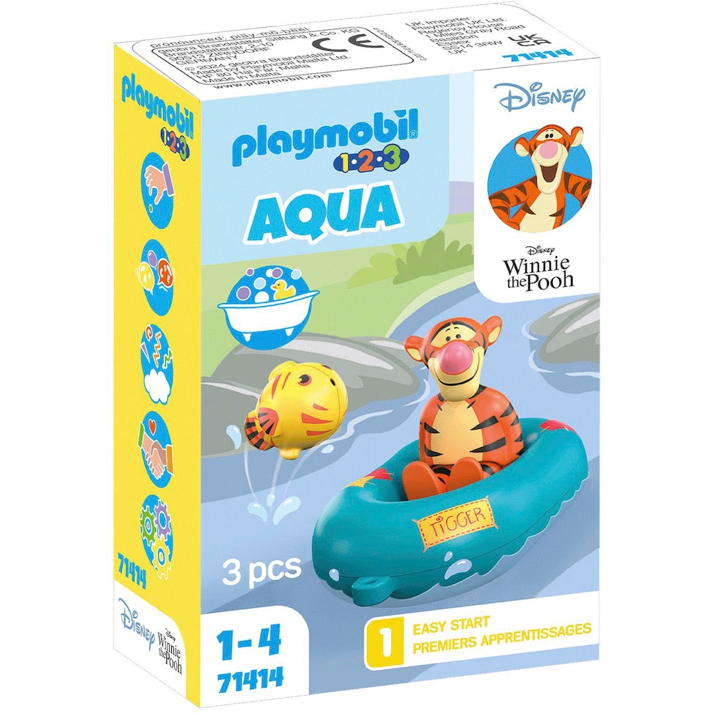 Playmobil® Konstruktions-Spielset »1.2.3 & Disney: Tiggers Schlauchbootfahrt (71414)«, (3 St.)