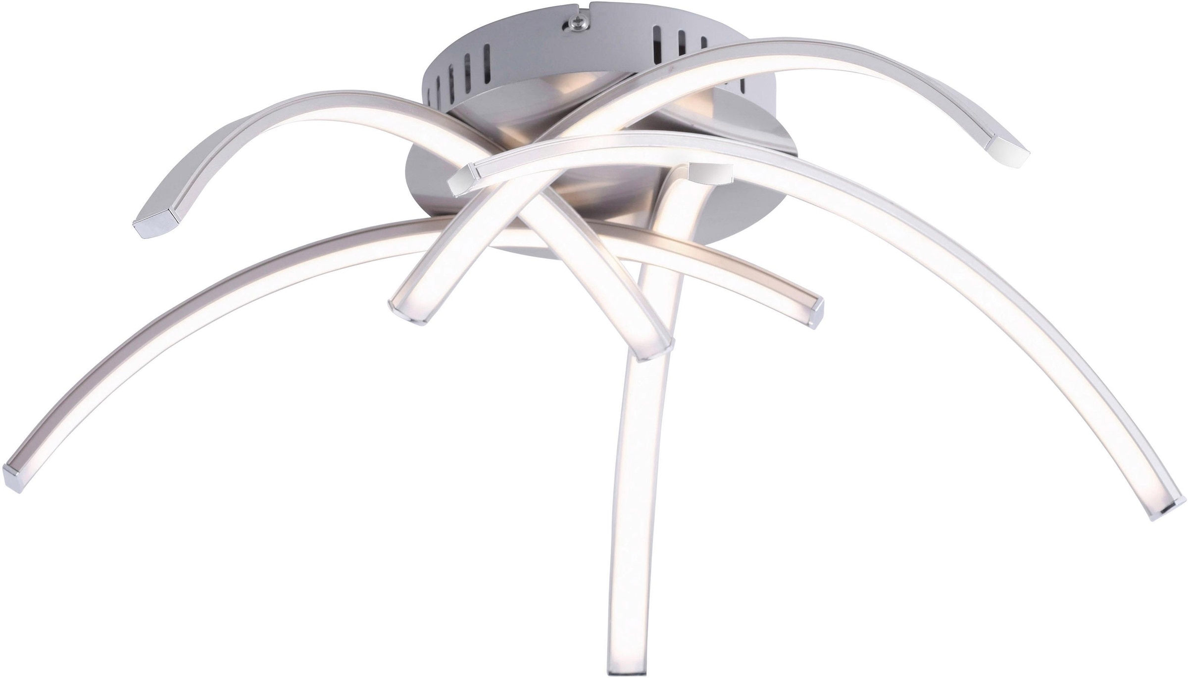 Just Light Deckenleuchte »VALERIE« LED-Board 1 Stk. Warmweiß Deckenlampe inklusive festverbautem LED-Leuchtmittel in grau, Größe Höhe: 14 cm