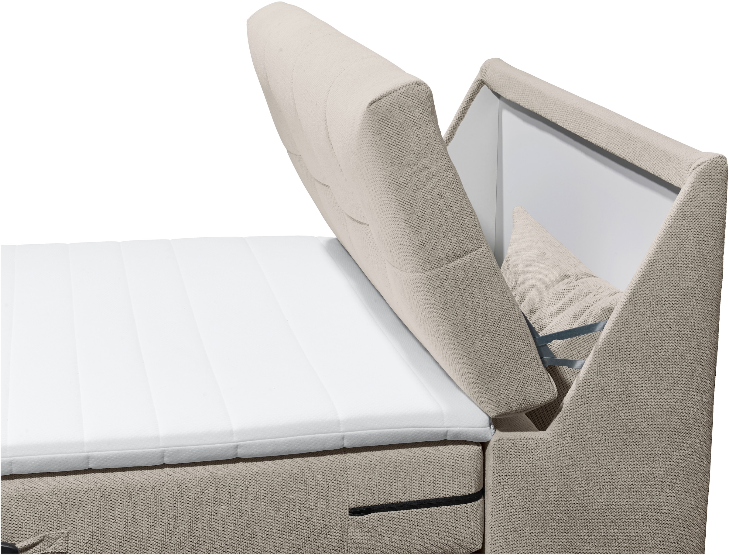 ED EXCITING DESIGN Boxspringbett »Toulouse«, inkl. Motor, inkl. Stauraum im Kopfteil
