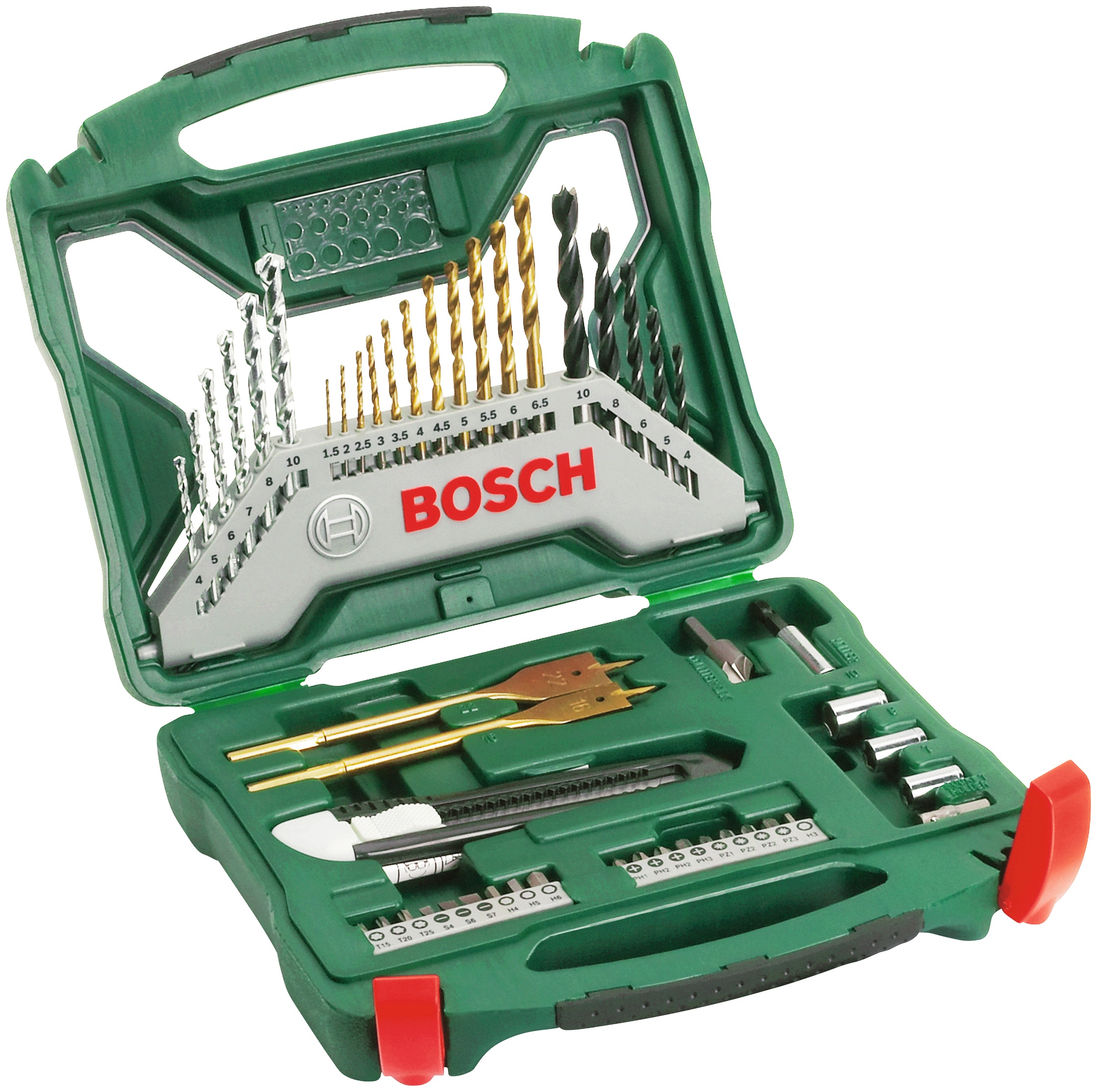 BOSCH Bohrer- und Bitset »X-Line Titanium«, (50 St.)
