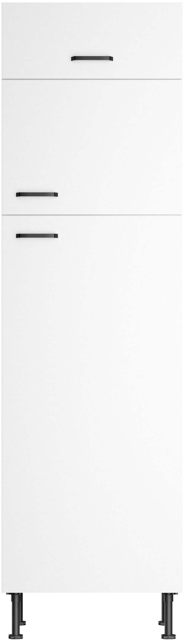 KOCHSTATION Kühlumbauschrank »KS-Paula« 60 cm breit, 211 cm hoch, mit 1 Klappe, 2 Türen verlascht