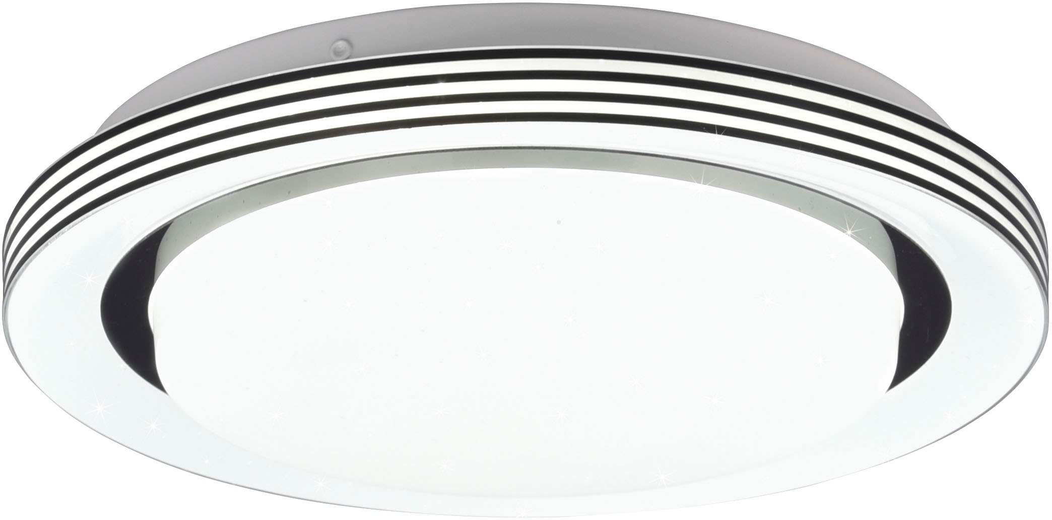 REALITY Leuchten LED Deckenleuchte »Atria«, 1 flammig, Leuchtmittel LED-Board | LED fest integriert, Starlight Effekt, Fernbedienung, Lichtfarbe einstellbar dimmbar Memory