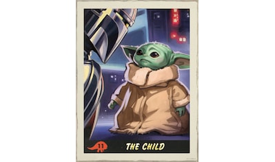 Wandbild »Mandalorian The Child Trading Card«, Disney-Star Wars, (1 St.)