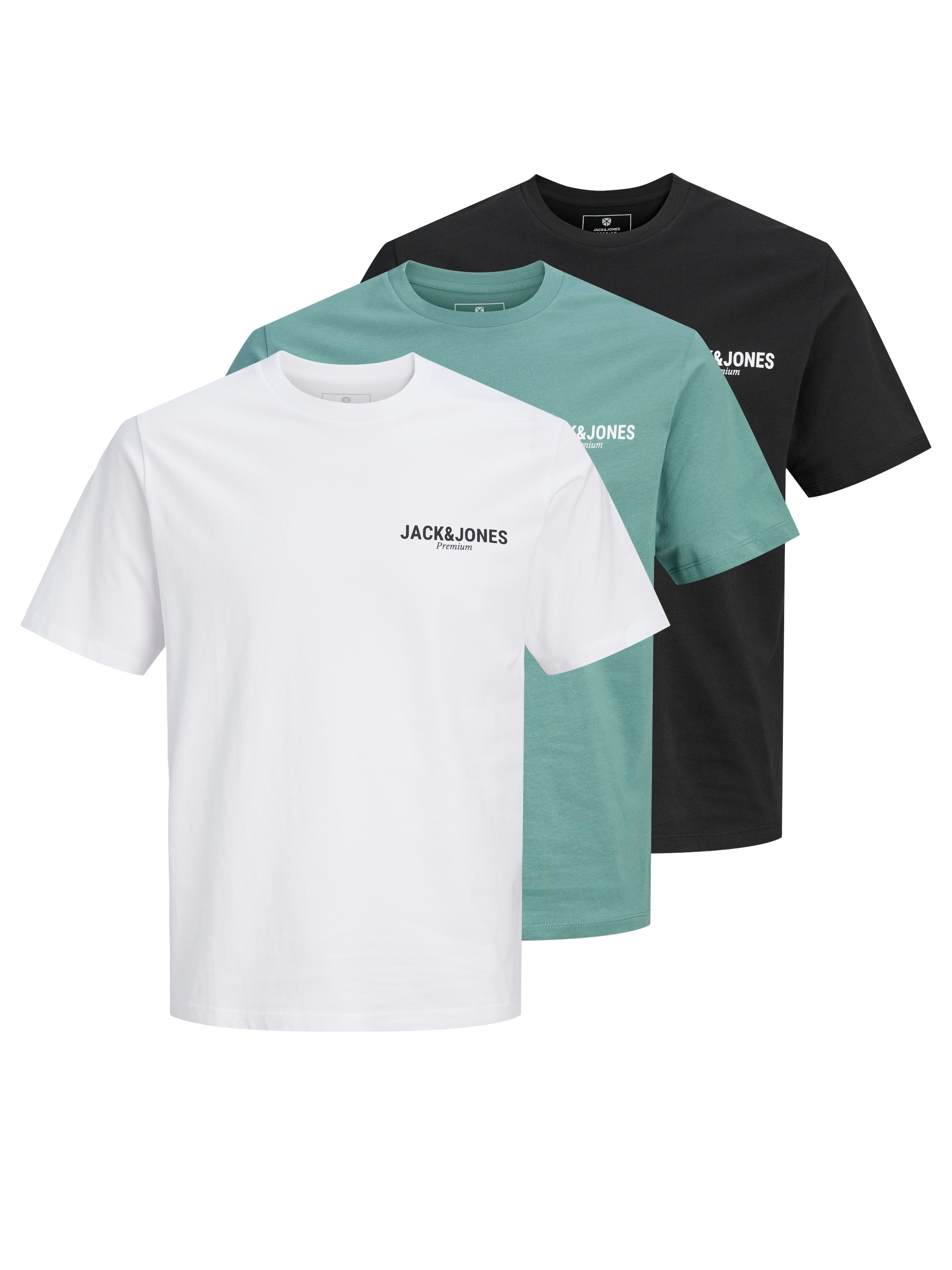 Jack & Jones Rundhalsshirt »JPRBLAOSCAR SS TEE FST 3PK MP« Packung, 3