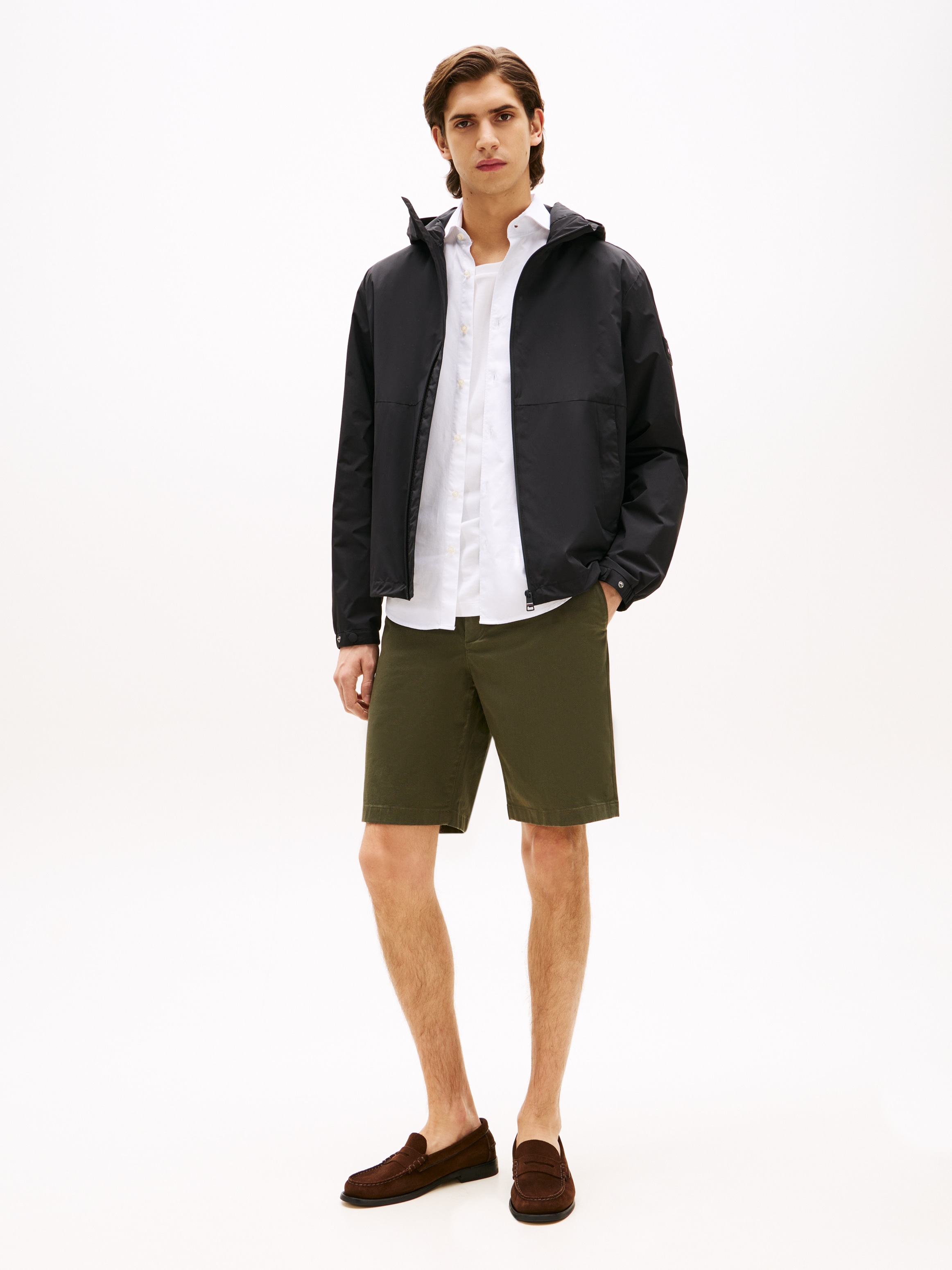 Tommy Hilfiger Shorts »HARLEM PRINTED STRUCTURE SHORT«, Mit Gürtelschlaufen