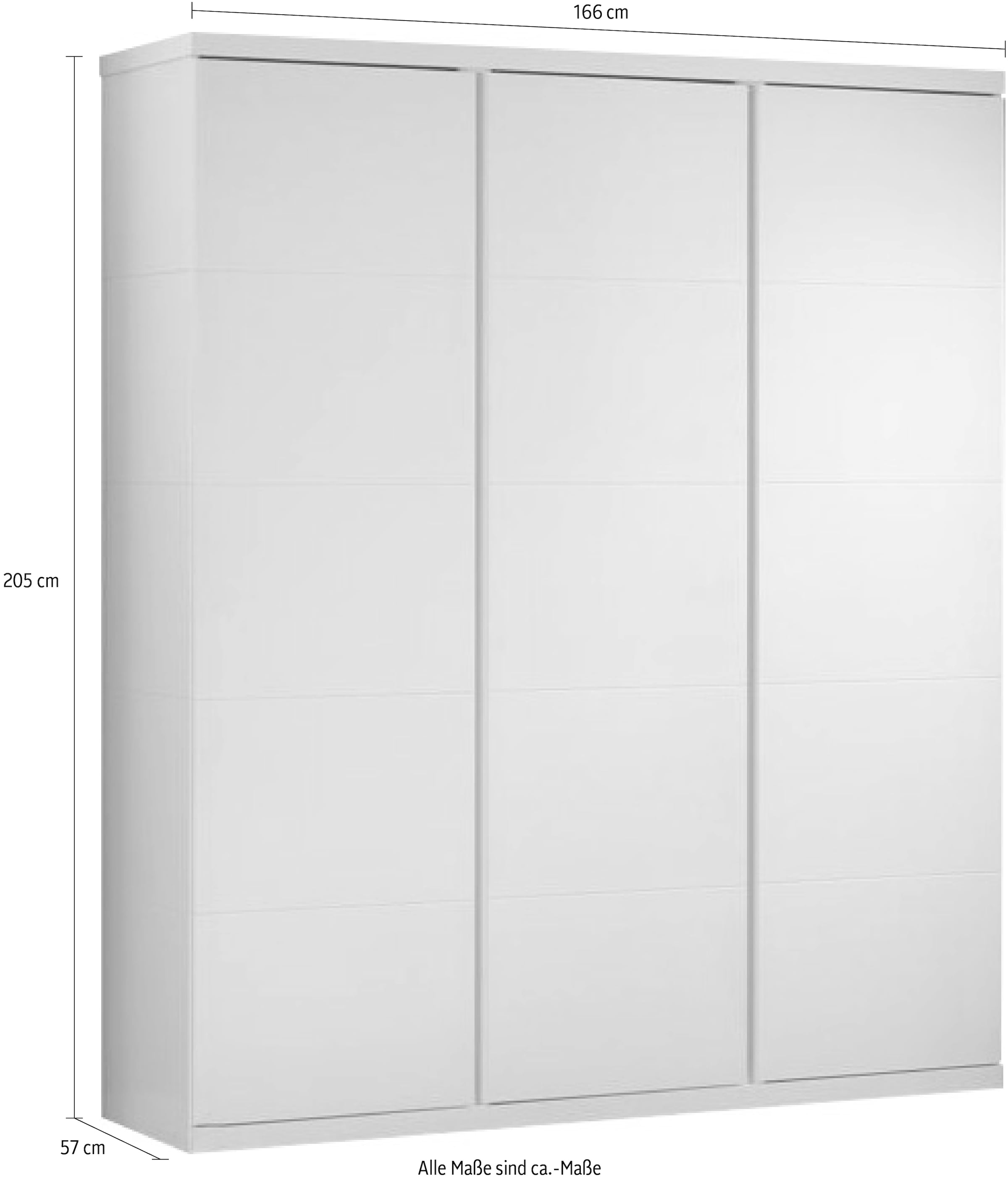 Vipack Kleiderschrank, (B/H/T ca. 166x204,5x57cm)