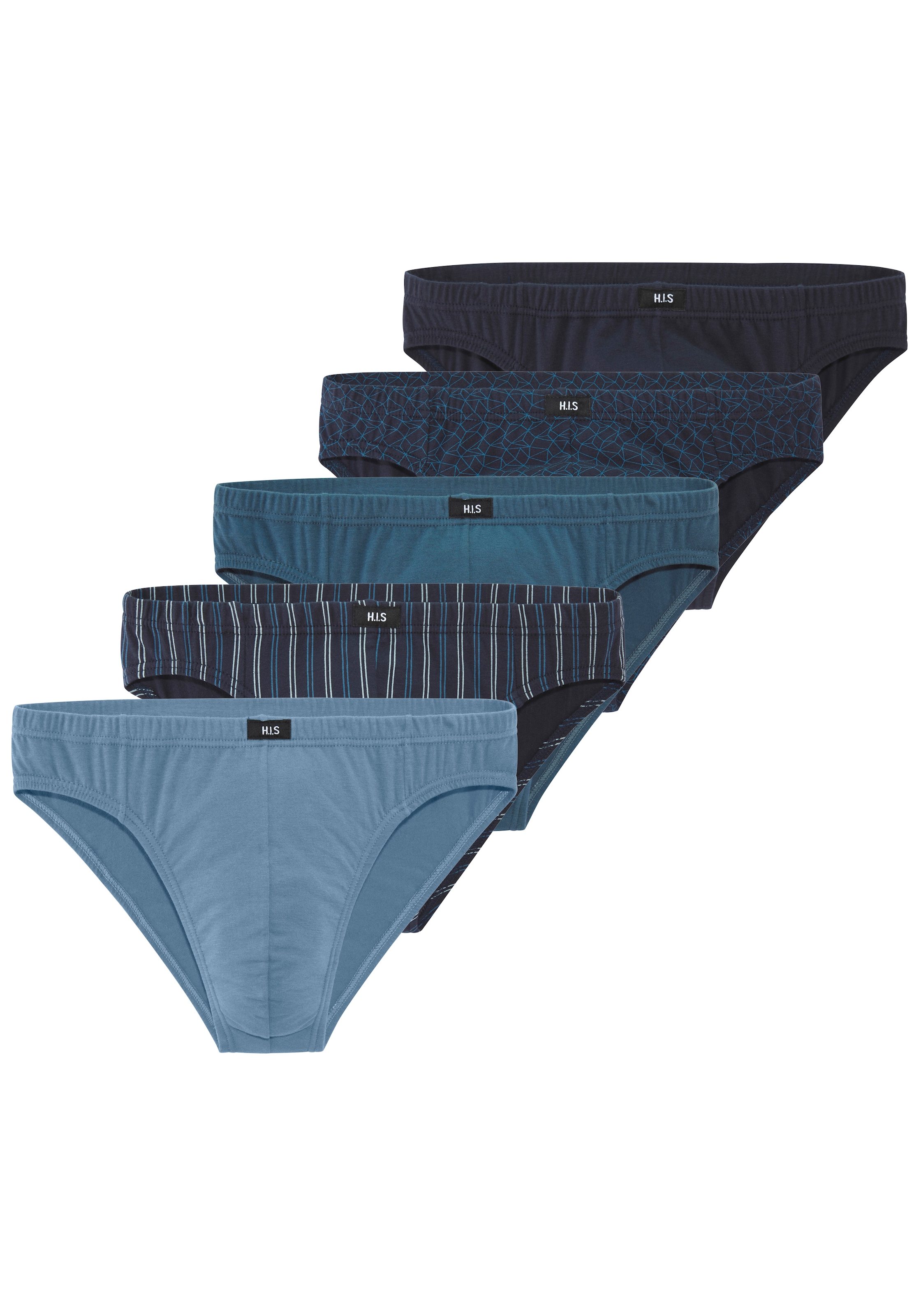 H.I.S Slip »Männer Unterhose« Packung, 10 Stk. in bedruckter Baumwollqualität