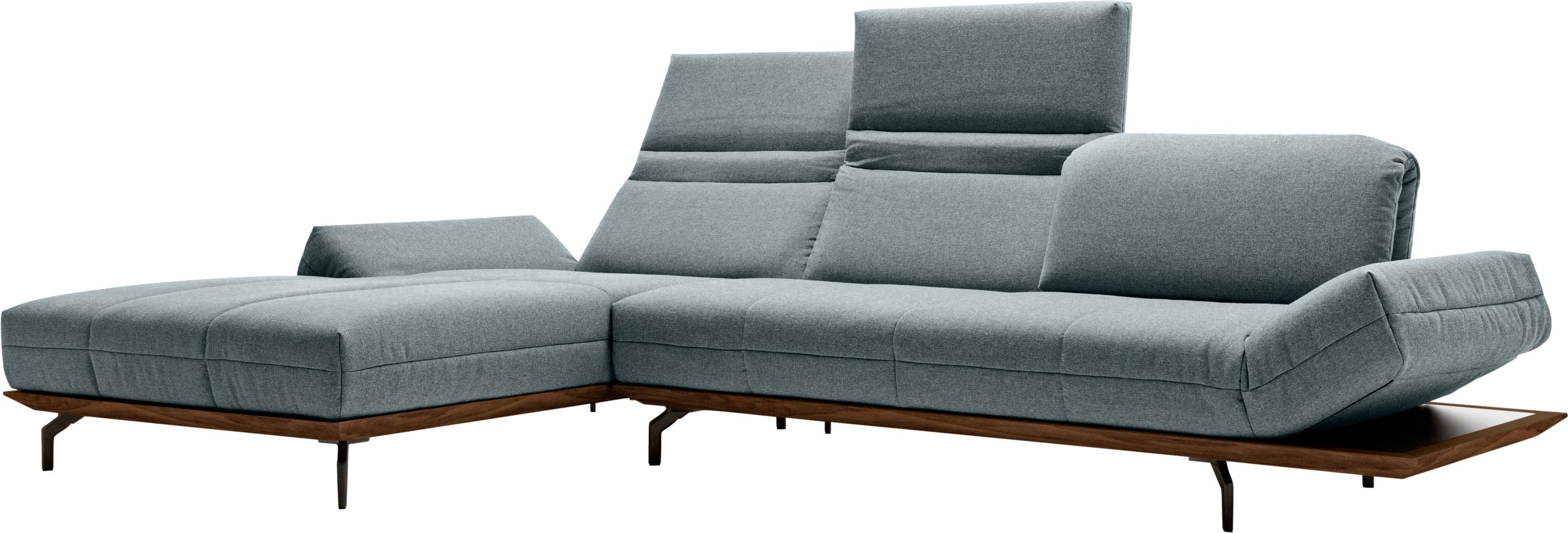 Creation BY ROLF BENZ Ecksofa »CR.420, Designecksofa, L-Form« in 2 Qualitäten, Holzrahmen in Eiche Natur oder Nußbaum, Breite 293 cm