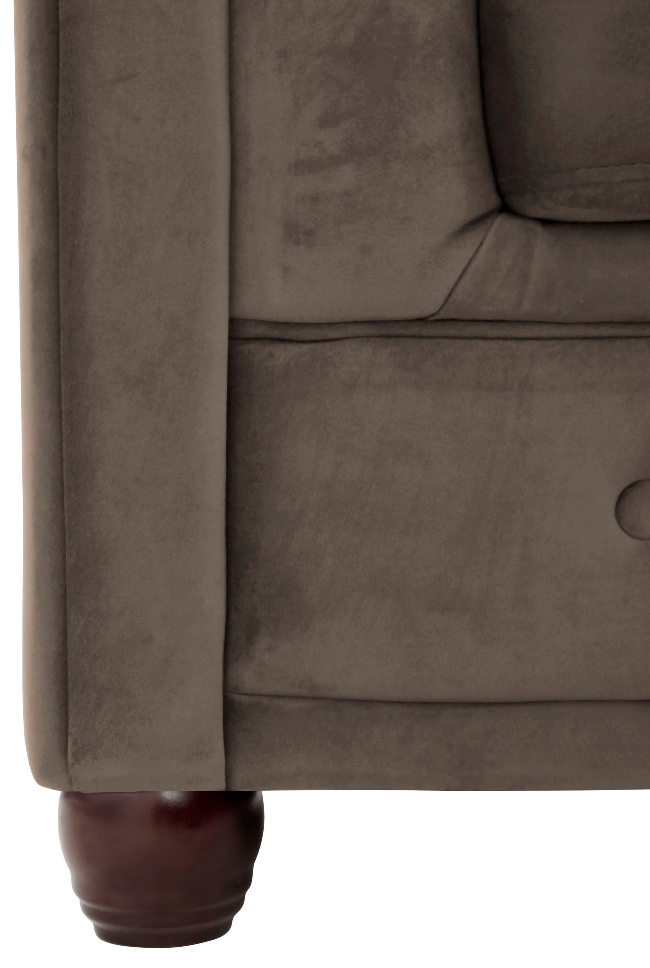 Home affaire Chesterfield-Sofa »New Castle L-Form« hochwertige Knopfheftung in Chesterfield-Design, B/T/H: 255(171/72)