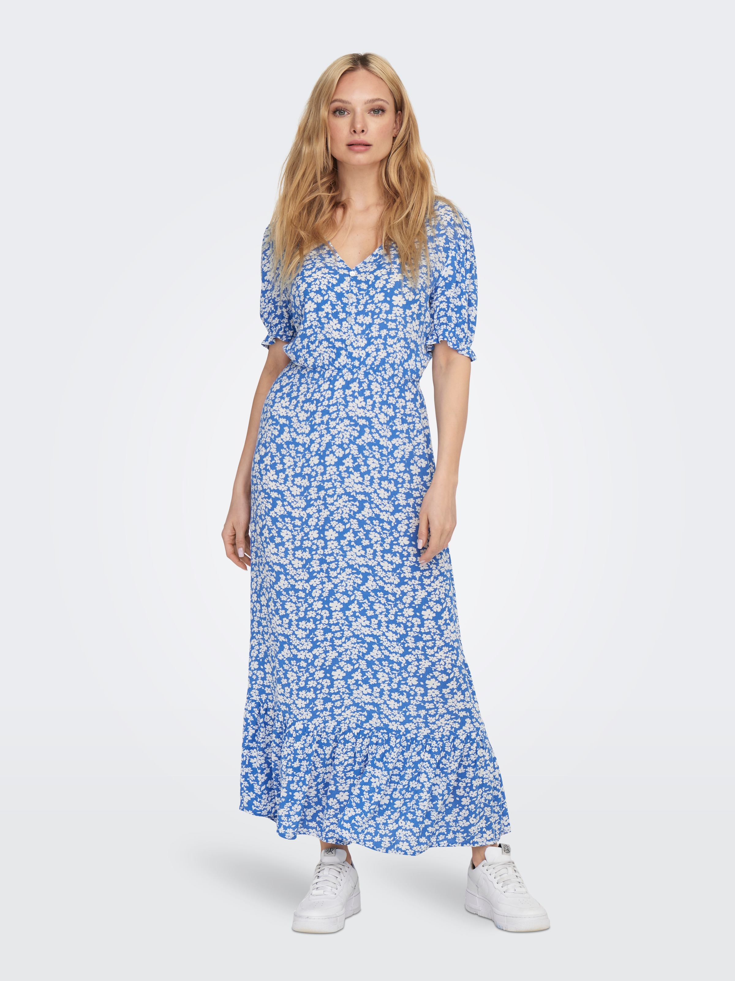 ONLY Maxikleid »ONLCHIANTI S/S LONG DRESS WVN NOOS« Sommerkleid