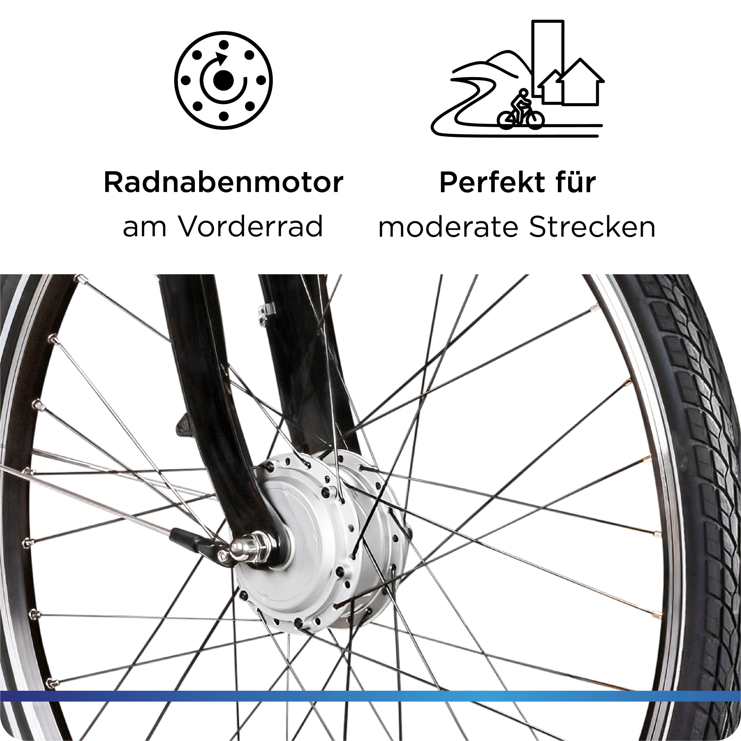 Zündapp E-Bike »Z510«, 3 Gang, Shimano, Nexus SC-3C41, Frontmotor 250 W, (mit Frontkorb), Pedelec, Elektrofahrrad für Damen u. Herren