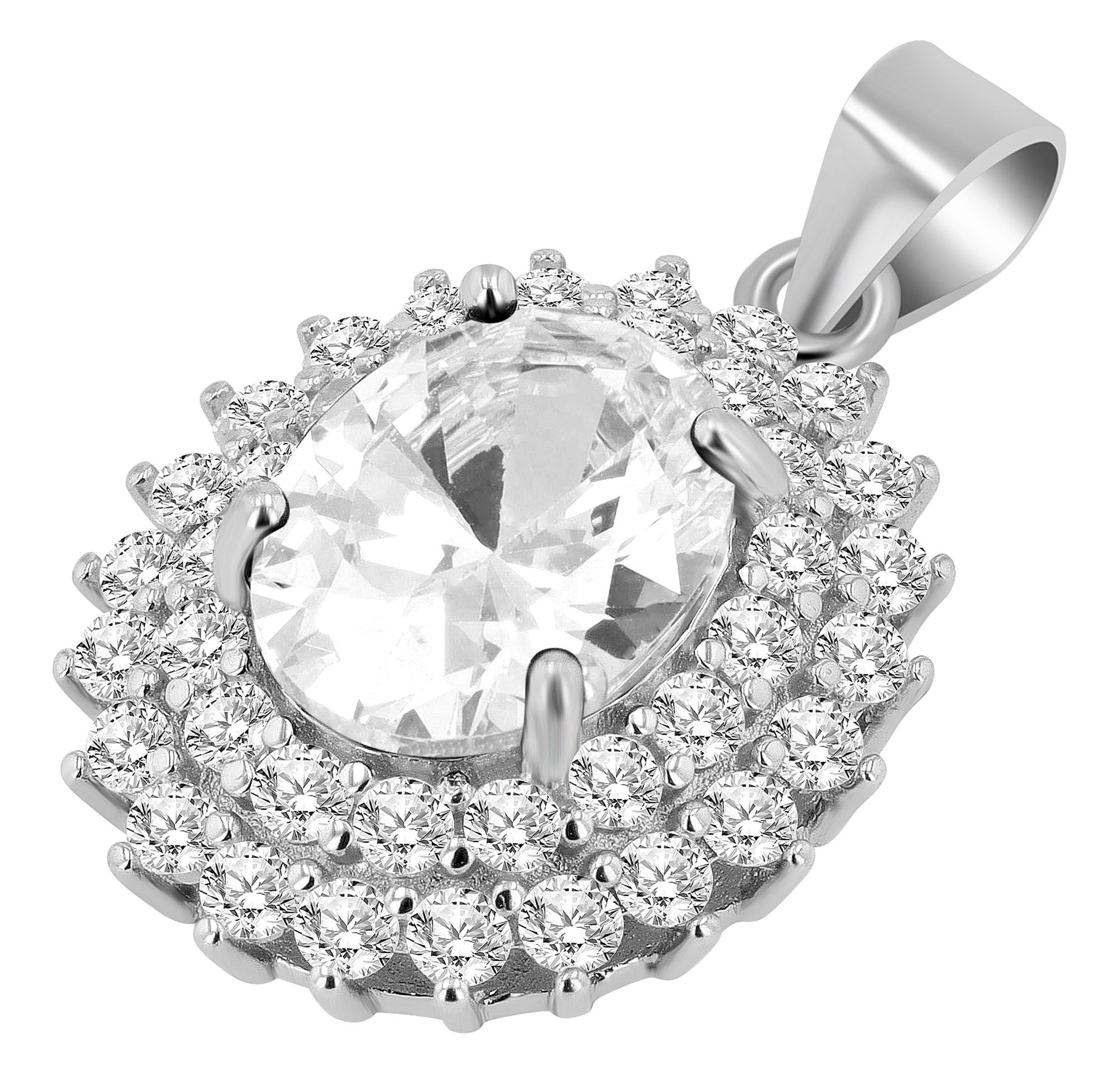 Adelia´s Kettenanhänger »Damen Anhänger aus 925 Silber mit Zirkonia«