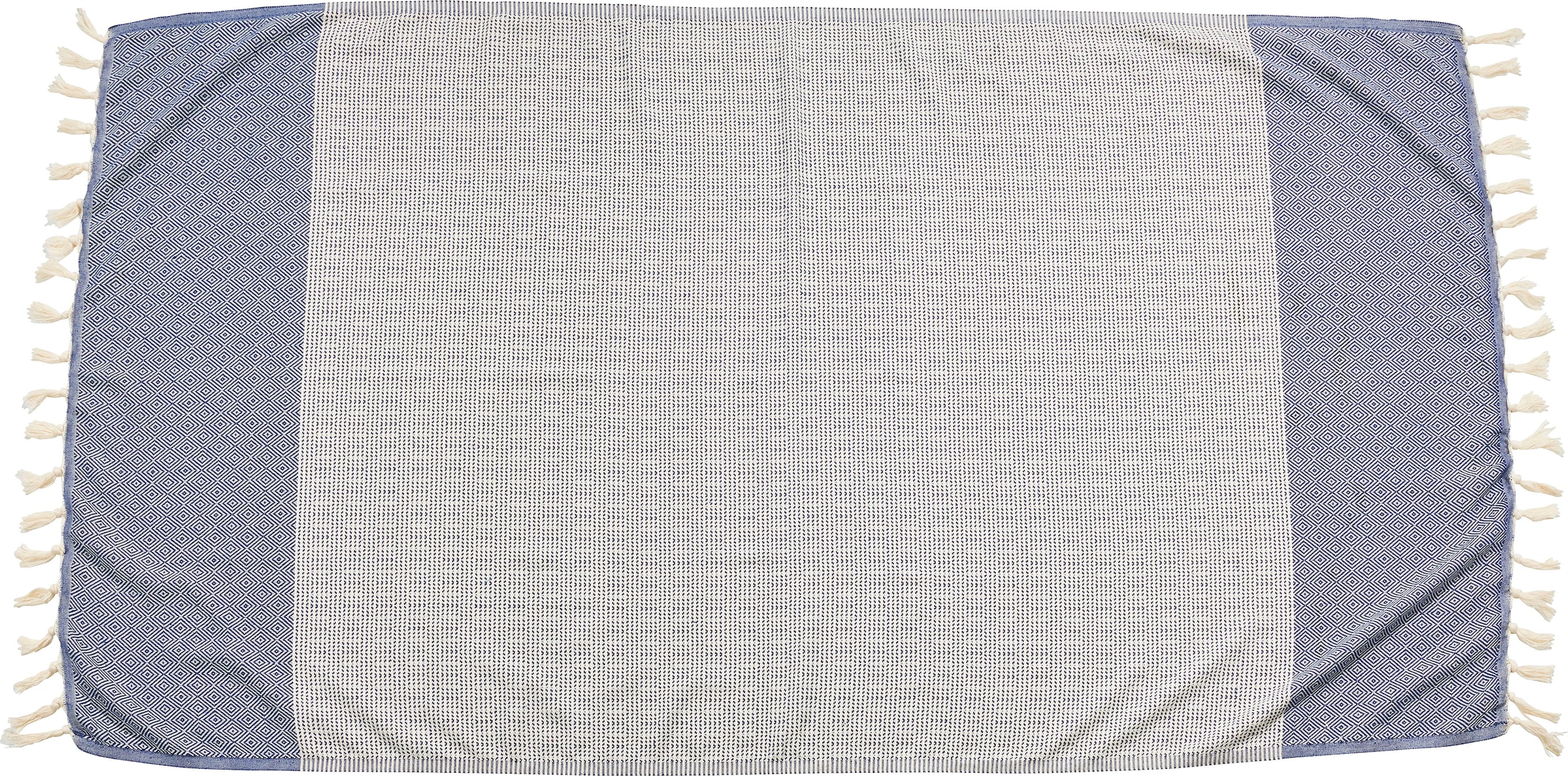 done.® Plaid »Lounge Diamond« Leichtes Plaid mit geknoteten Fransen